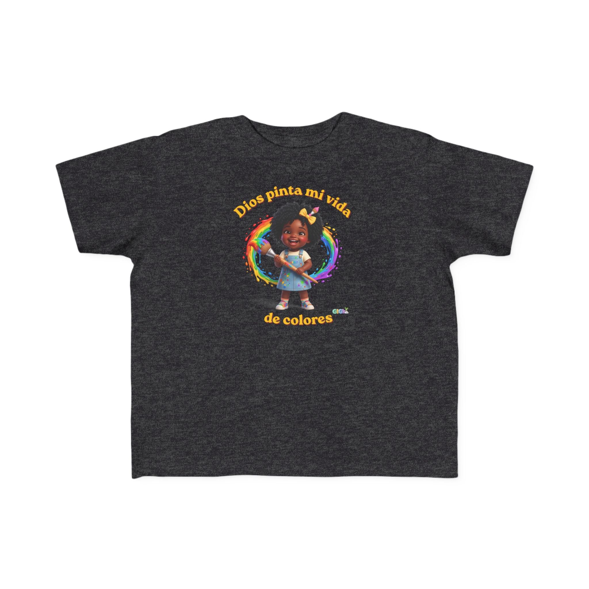 Growing God Kids Toddler Tee — "Dios pinta mi vida de colores" Faith-Based Graphic Shirt