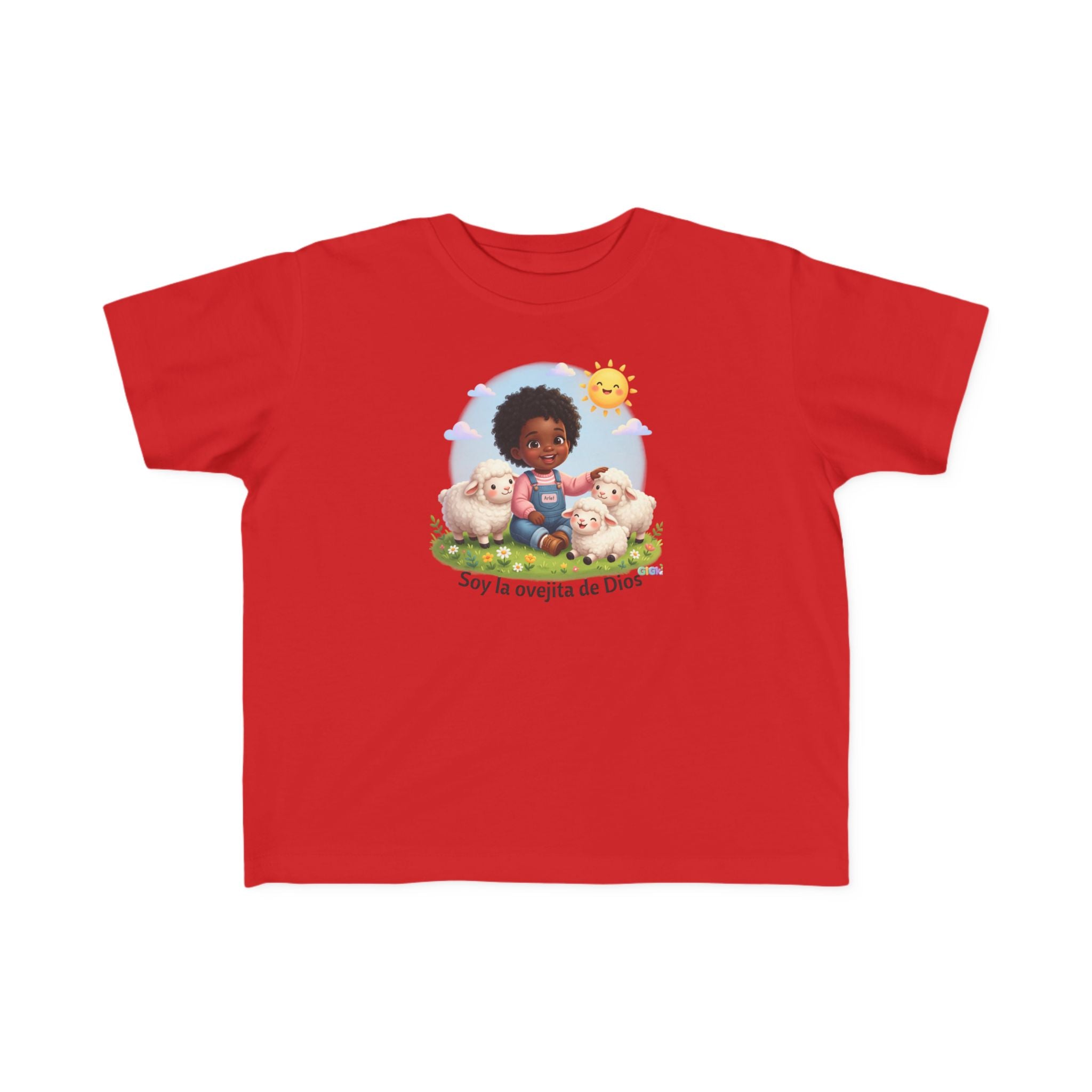 Growing in God Kids Toddler Tee — "Soy la ovejita de Dios" Faith Shirt