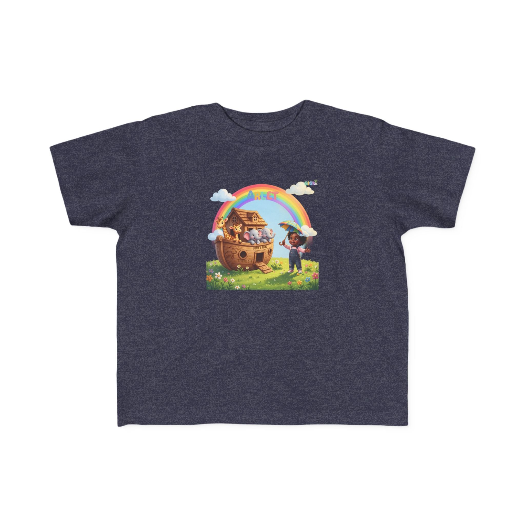 Noah’s Ark Rainbow Toddler Tee — Cute Animal Ark Graphic T-Shirt