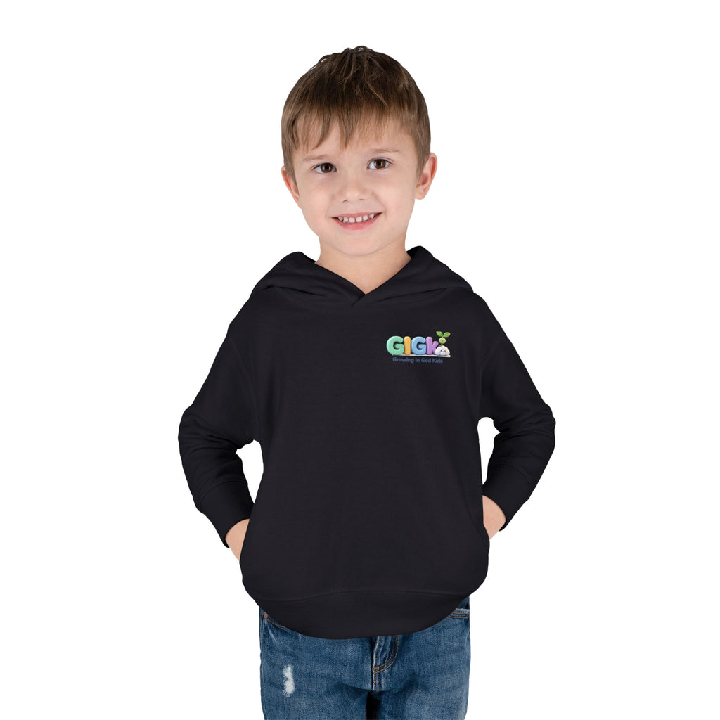 Toddler Hoodie — "¡Pequeña y Fuerte!" Superhero Girl Pullover