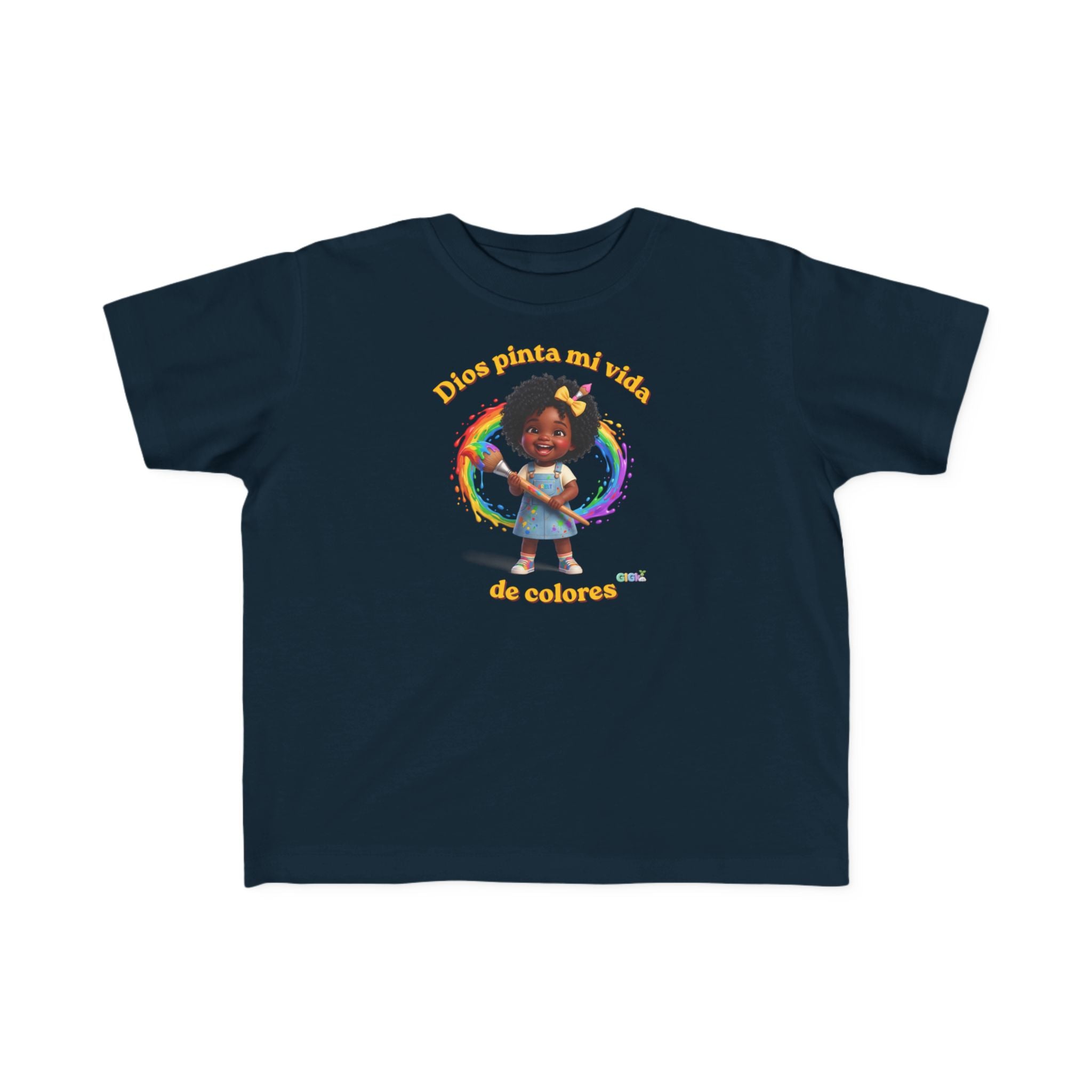 Growing God Kids Toddler Tee — "Dios pinta mi vida de colores" Faith-Based Graphic Shirt