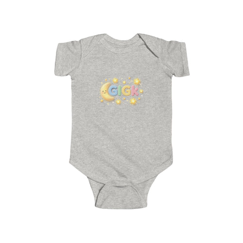 Baby Bodysuit – "Growing Like a God Kid" Cute Moon & Stars Nursery Onesie