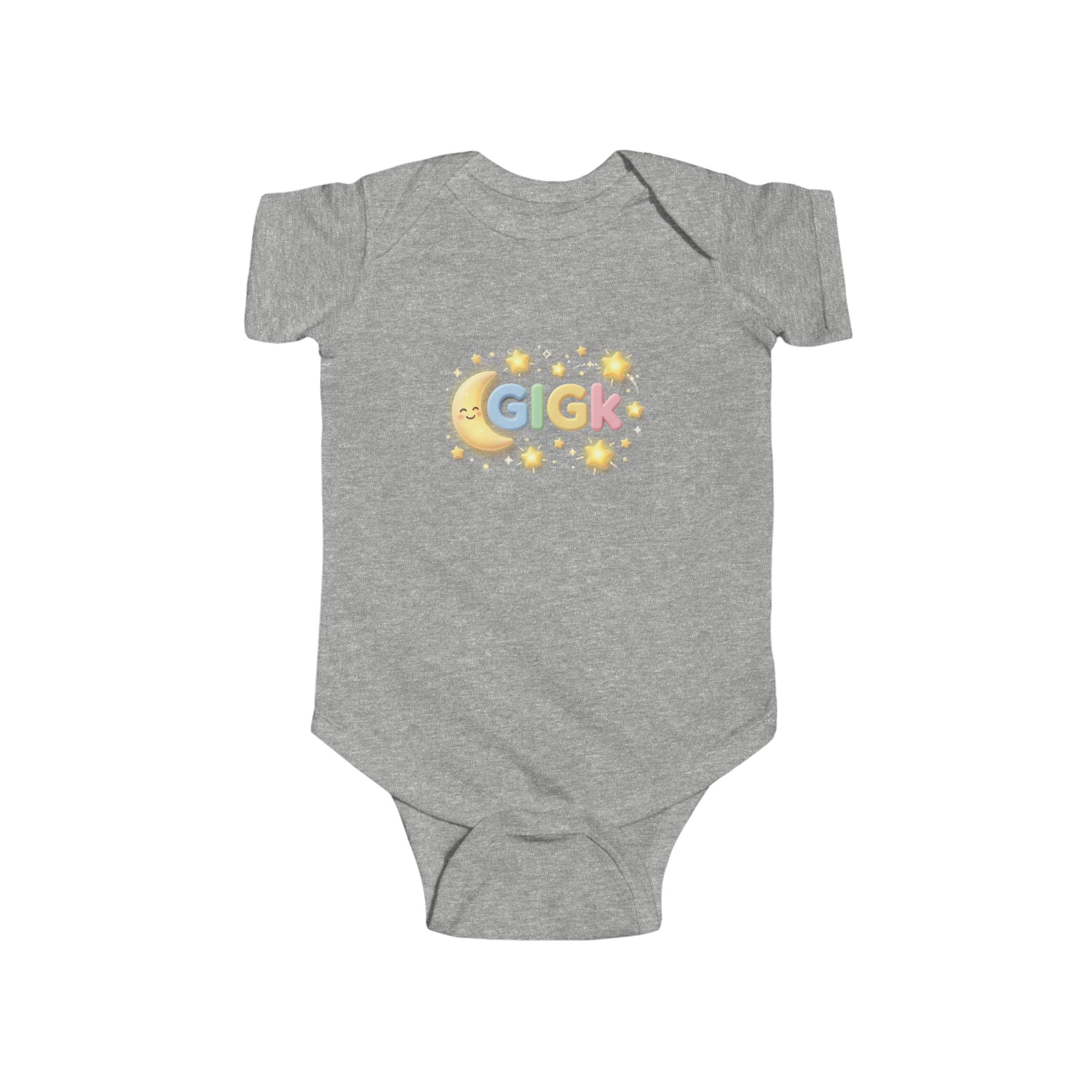 Baby Bodysuit – "Growing Like a God Kid" Cute Moon & Stars Nursery Onesie