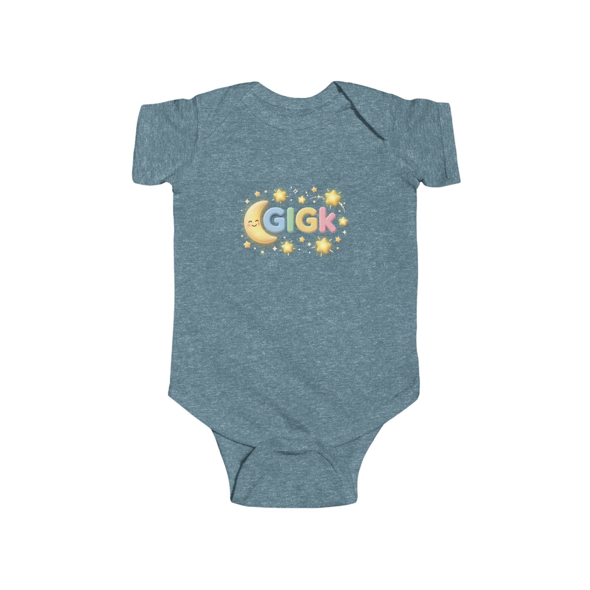 Baby Bodysuit – "Growing Like a God Kid" Cute Moon & Stars Nursery Onesie