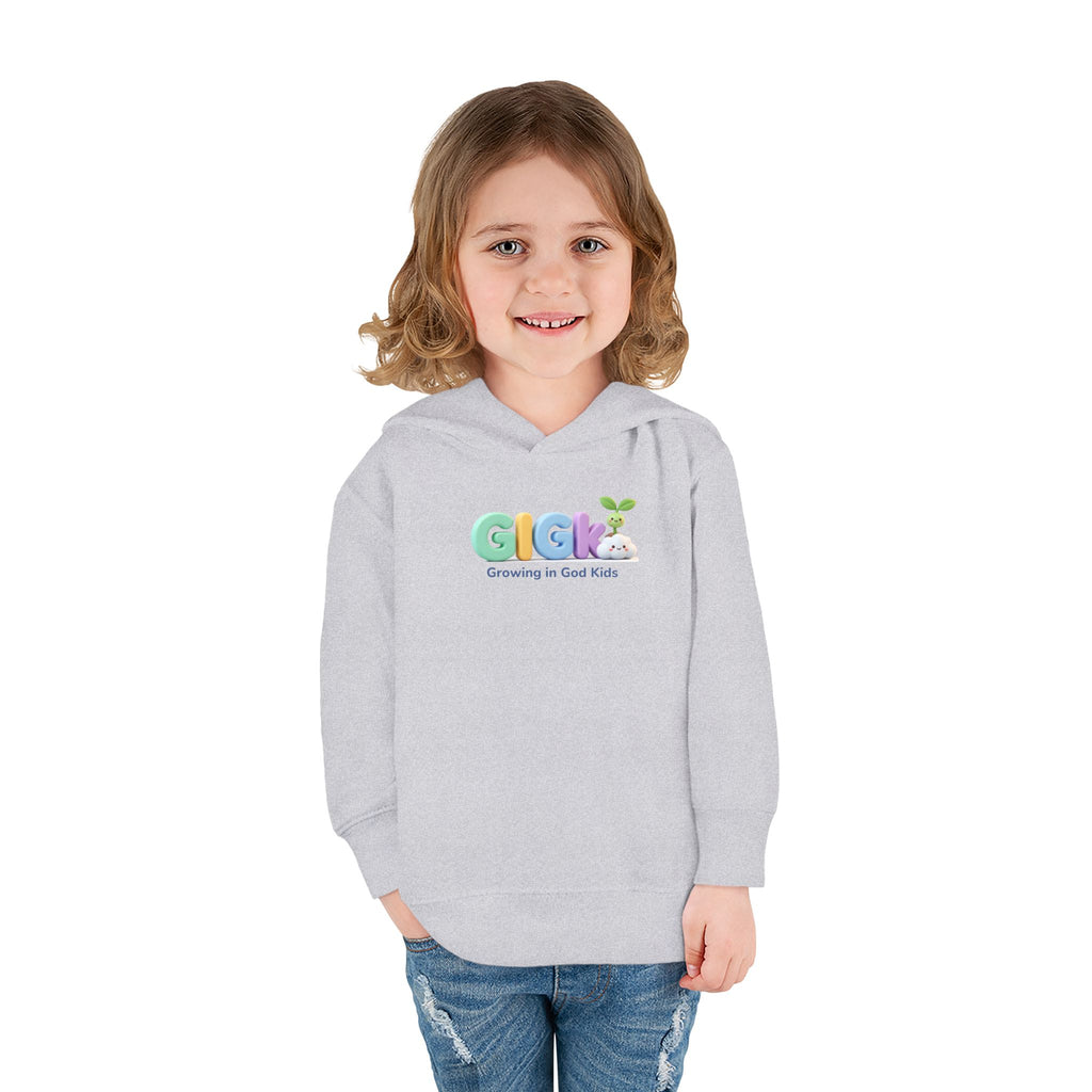Toddler Hoodie — "Creciendo en Dios" Religious Pullover for Kids (Galatians 6:9)
