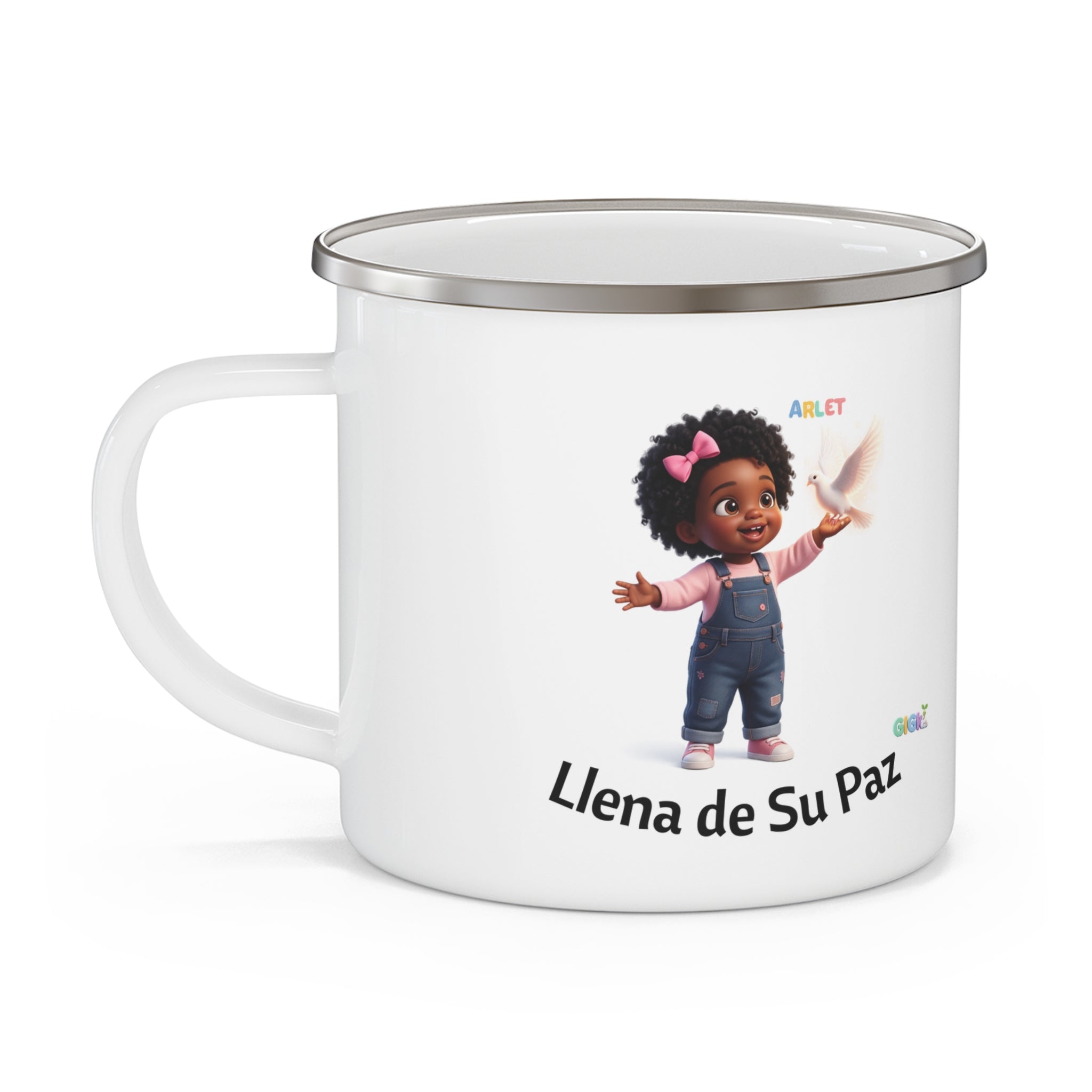 Enamel Camping Mug - "Growing in God Kids" Cute Faith-Based Kids Camping Cup