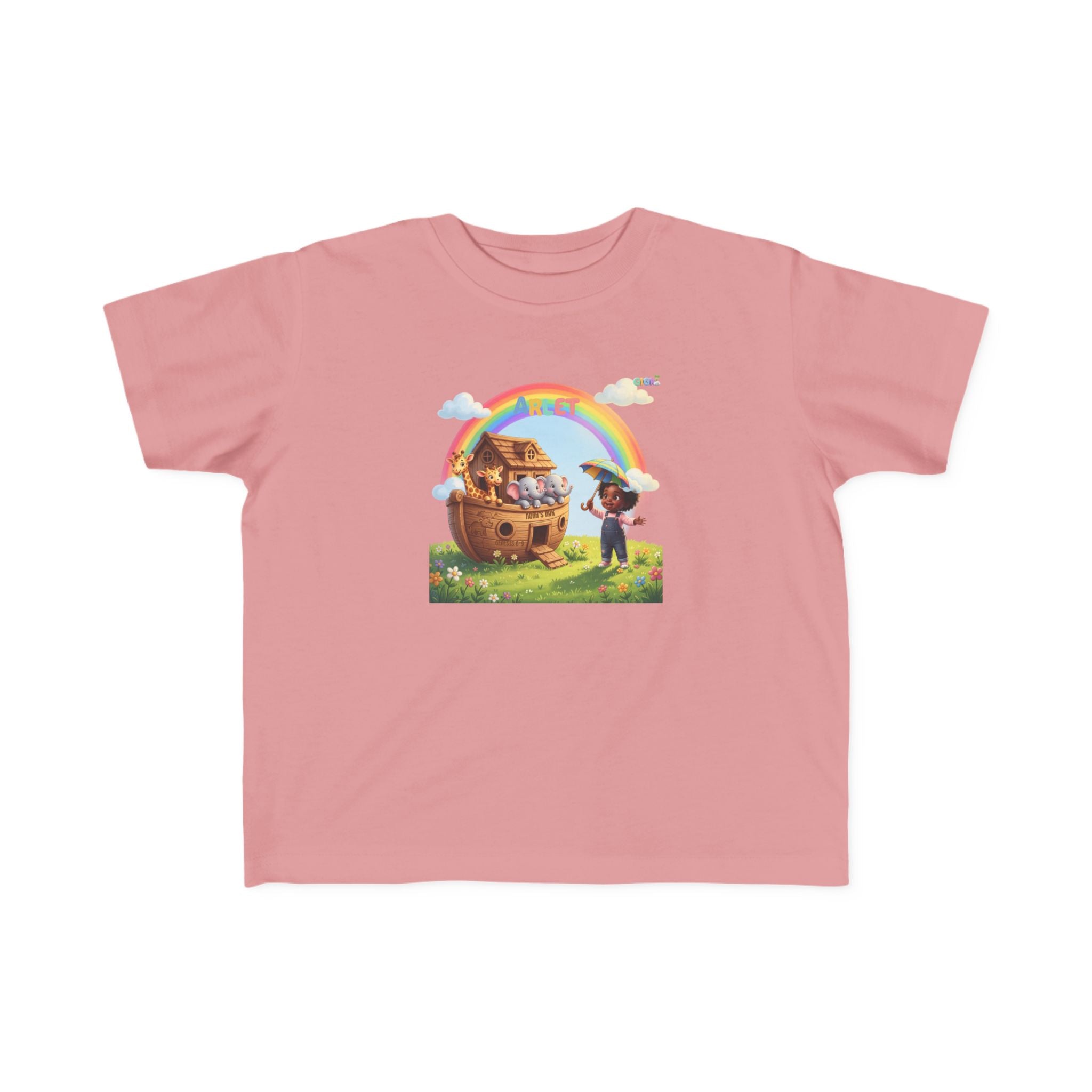 Noah’s Ark Rainbow Toddler Tee — Cute Animal Ark Graphic T-Shirt
