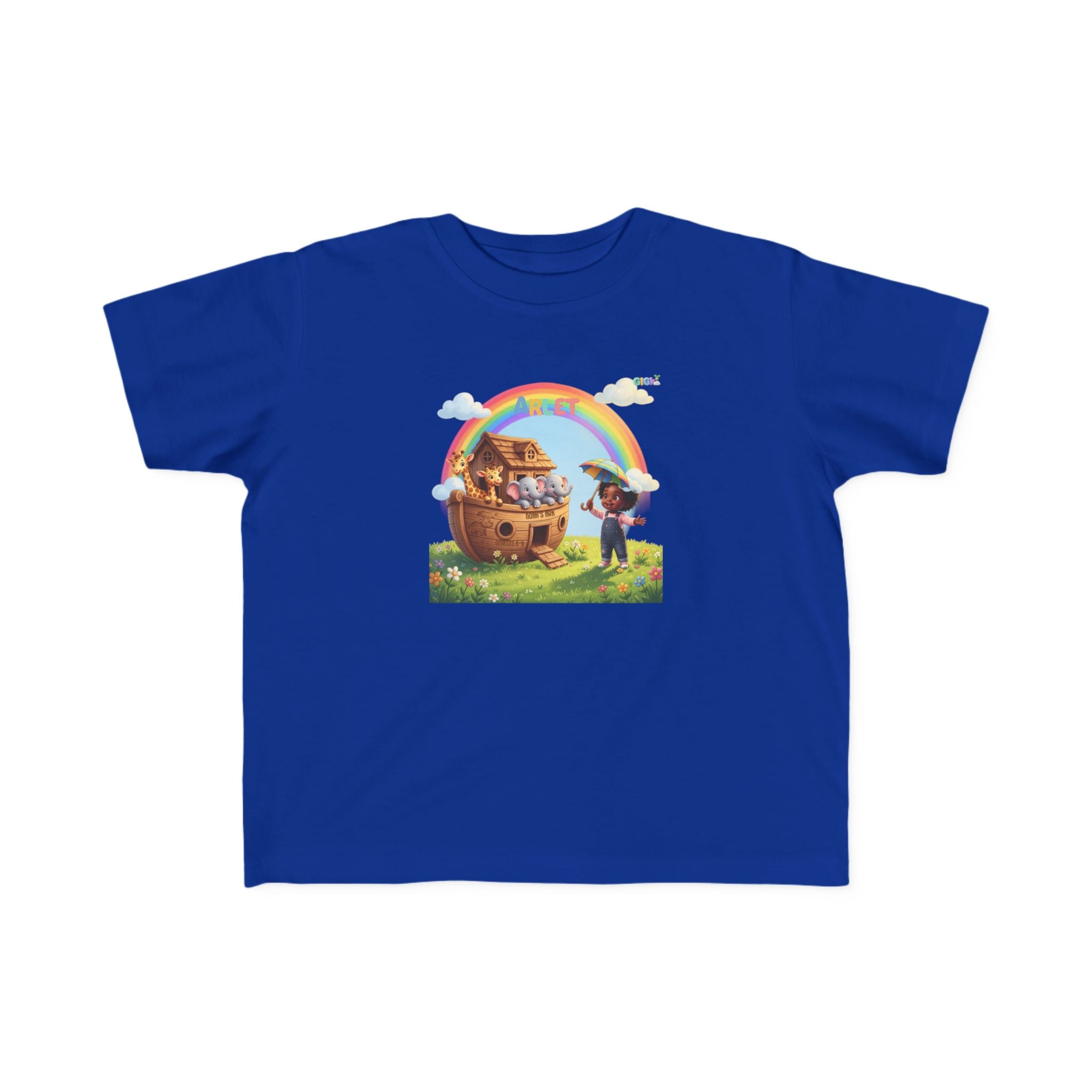 Noah’s Ark Rainbow Toddler Tee — Cute Animal Ark Graphic T-Shirt
