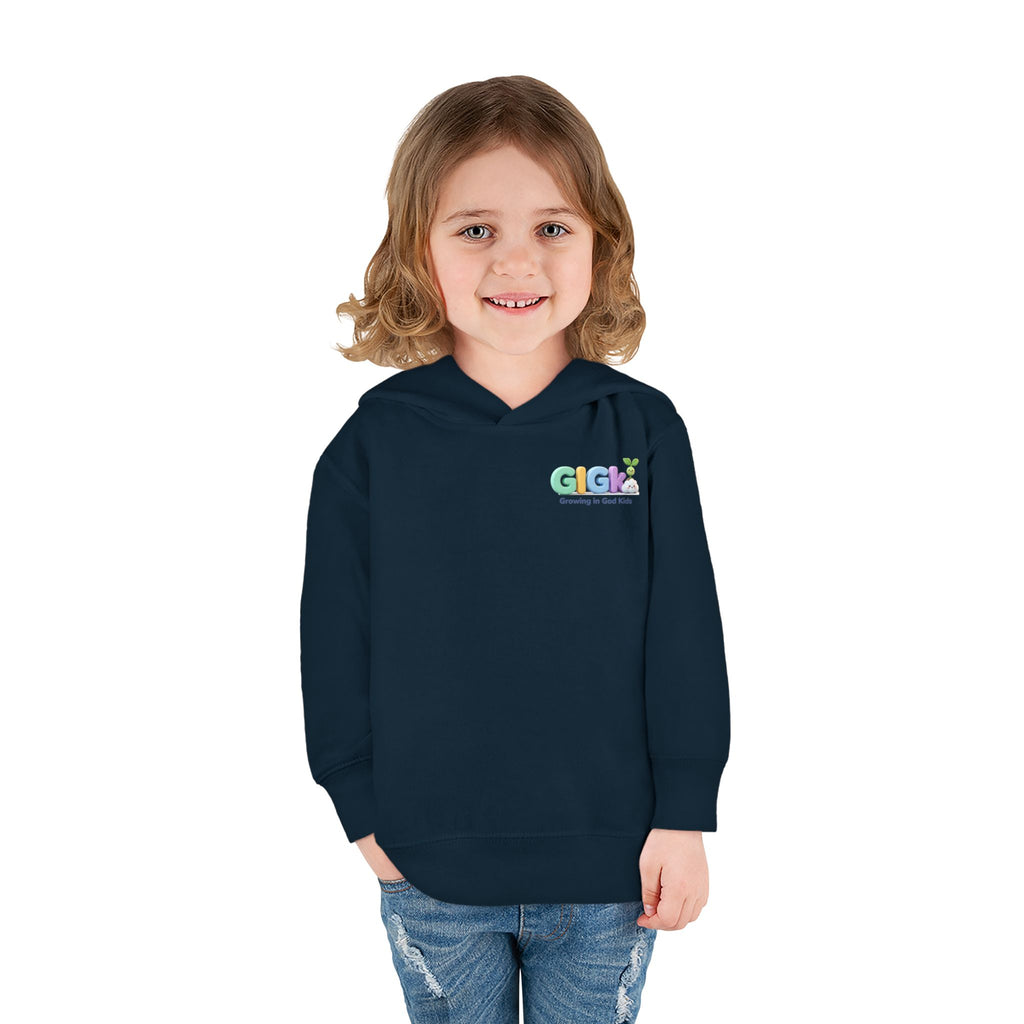 Toddler Hoodie — "¡Pequeña y Fuerte!" Superhero Girl Pullover