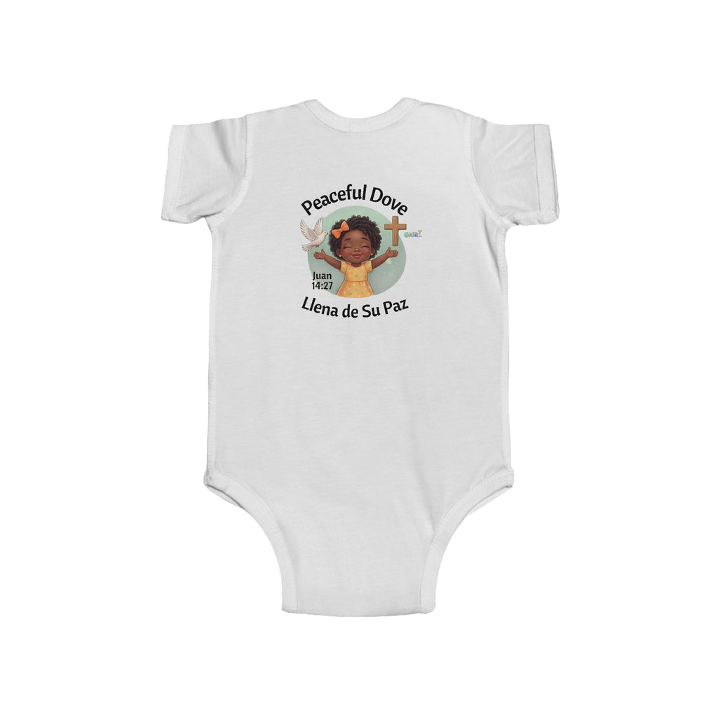 Infant Bodysuit — “Peaceful Dove / Llena de Su Paz” Baby Onesie (Bilingual)