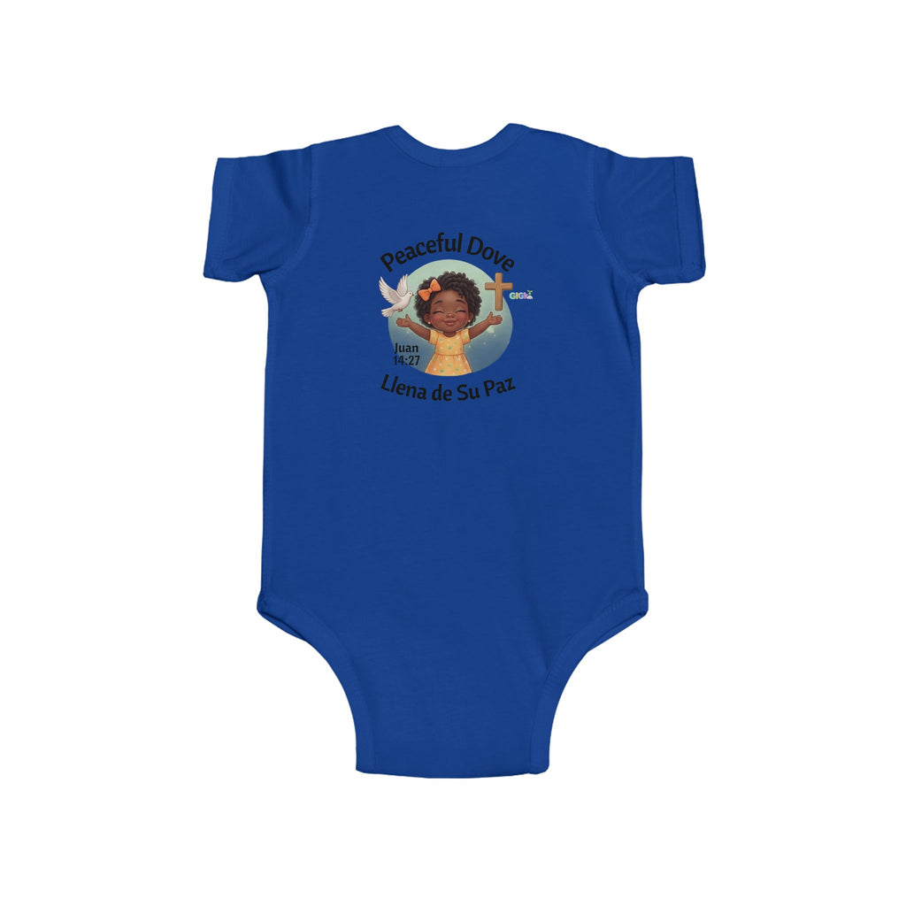 Infant Bodysuit — “Peaceful Dove / Llena de Su Paz” Baby Onesie (Bilingual)