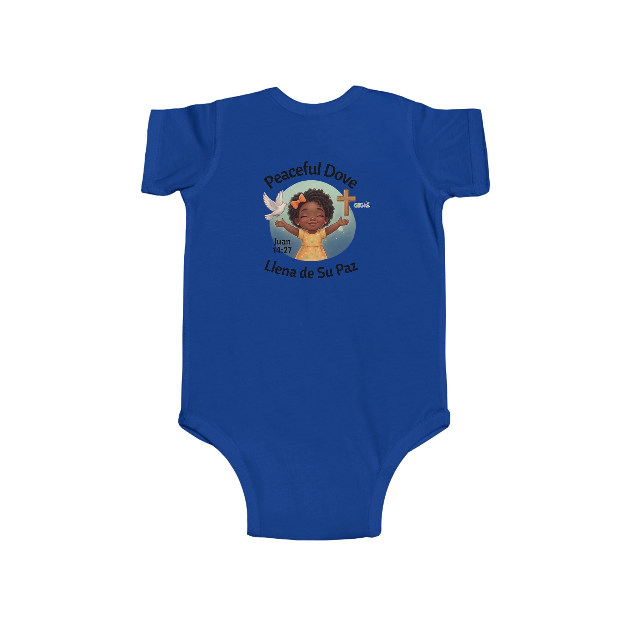 Infant Bodysuit — “Peaceful Dove / Llena de Su Paz” Baby Onesie (Bilingual)