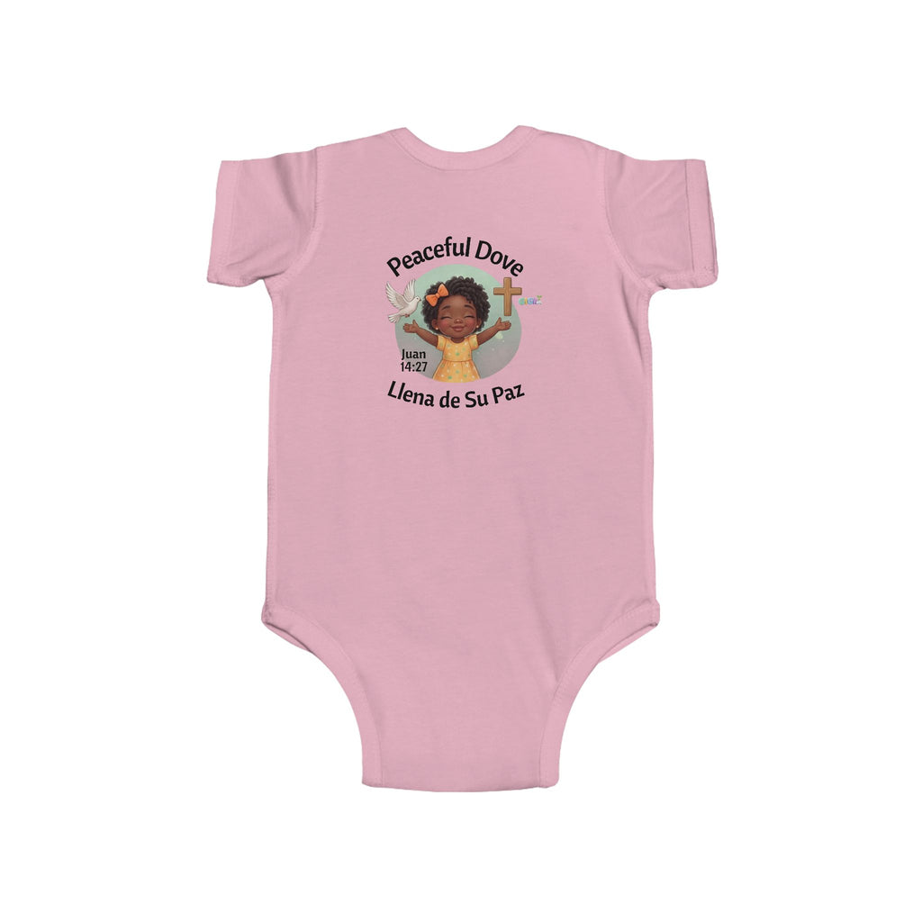 Infant Bodysuit — “Peaceful Dove / Llena de Su Paz” Baby Onesie (Bilingual)