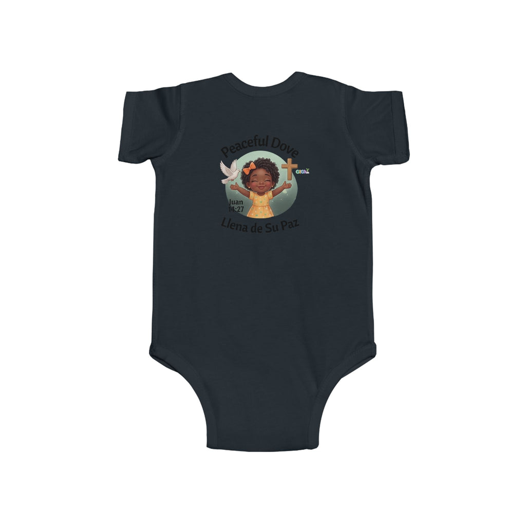 Infant Bodysuit — “Peaceful Dove / Llena de Su Paz” Baby Onesie (Bilingual)