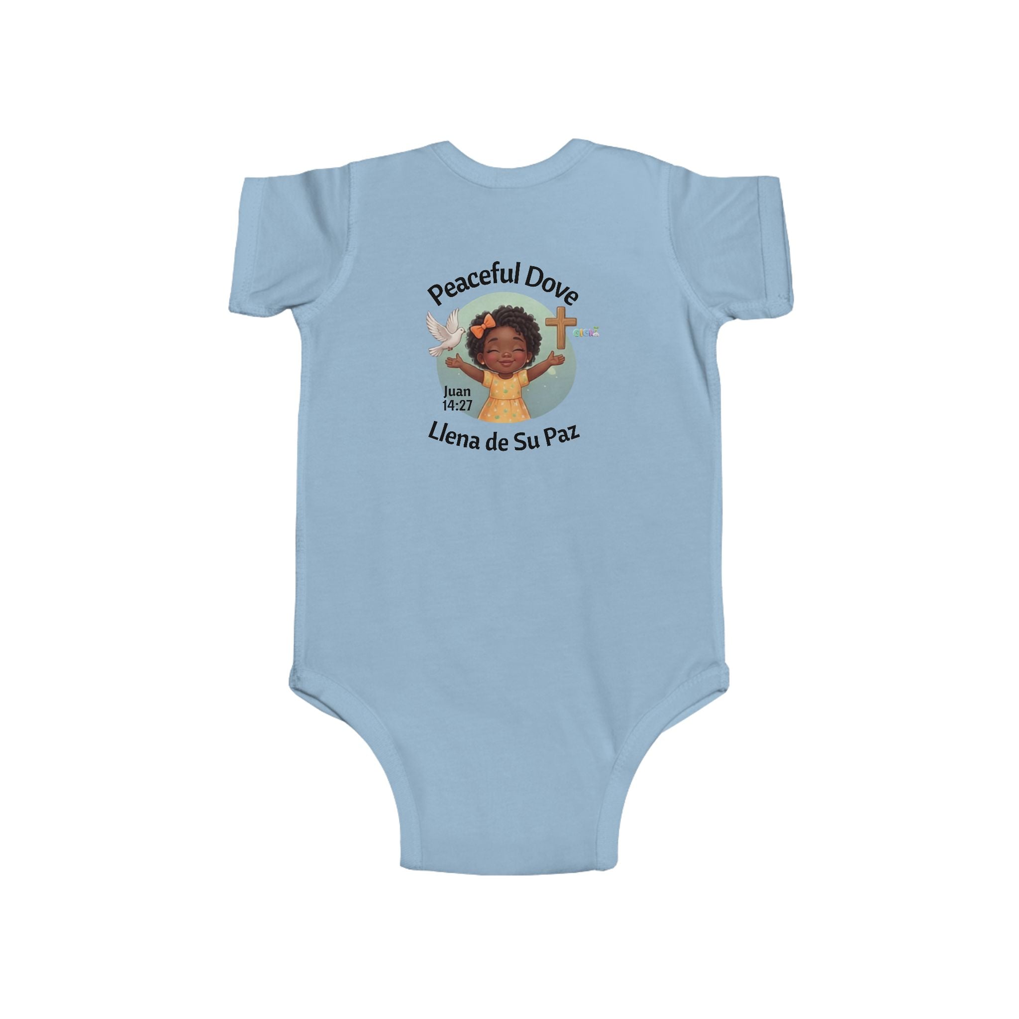 Infant Bodysuit — “Peaceful Dove / Llena de Su Paz” Baby Onesie (Bilingual)