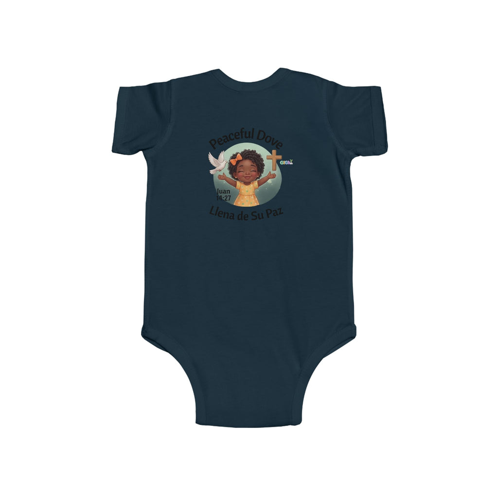 Infant Bodysuit — “Peaceful Dove / Llena de Su Paz” Baby Onesie (Bilingual)
