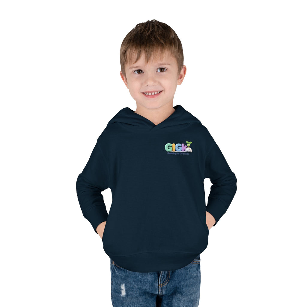 Toddler Hoodie — "¡Pequeña y Fuerte!" Superhero Girl Pullover