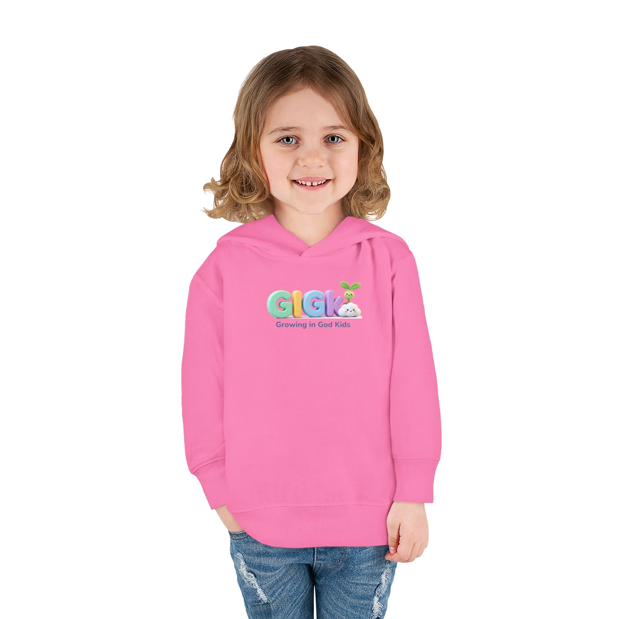 Toddler Hoodie — "Creciendo en Dios" Religious Pullover for Kids (Galatians 6:9)