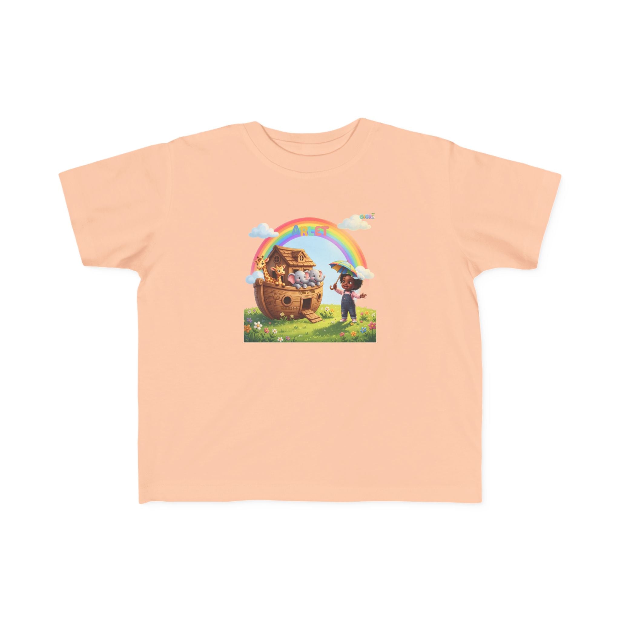 Noah’s Ark Rainbow Toddler Tee — Cute Animal Ark Graphic T-Shirt