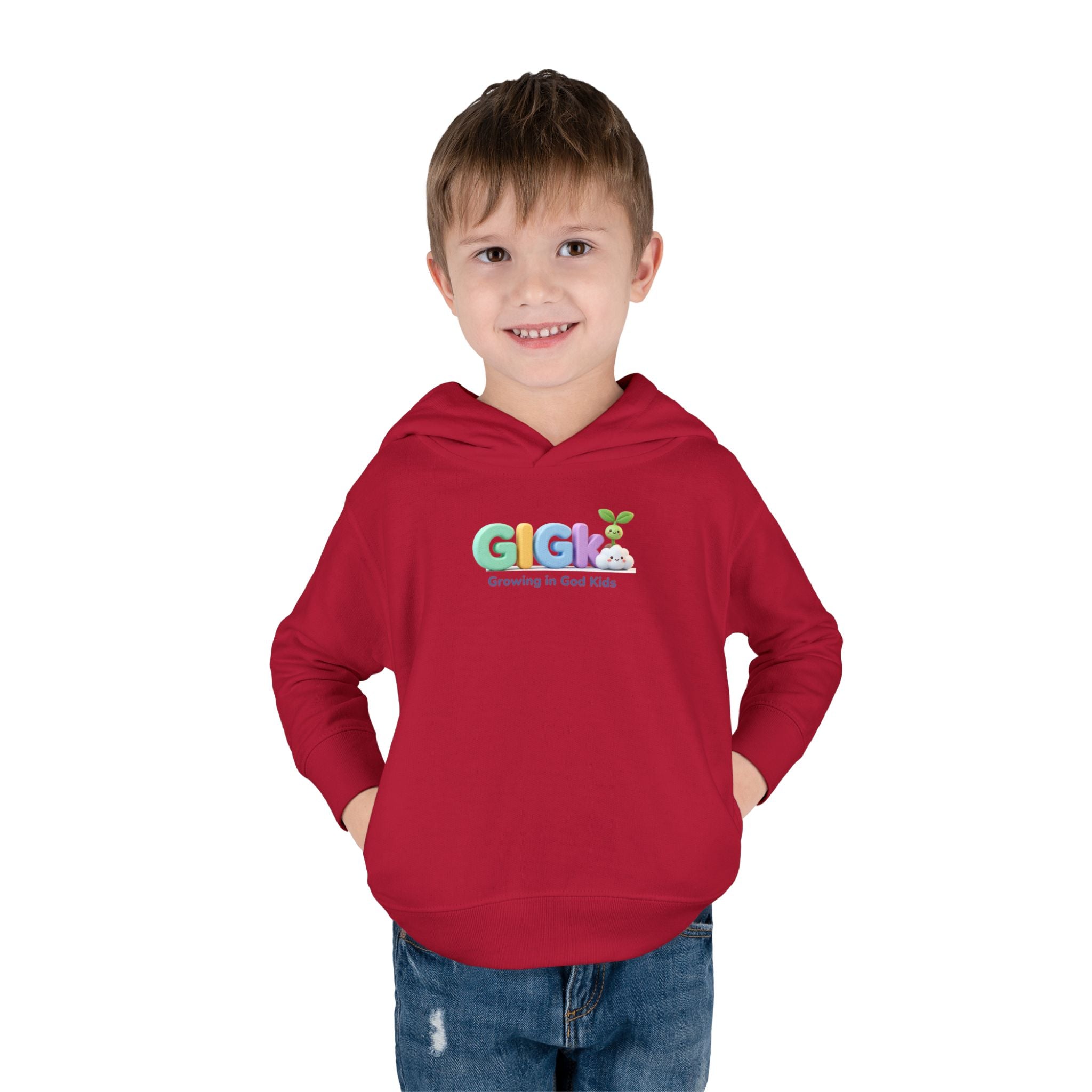 Toddler Hoodie — "Creciendo en Dios" Religious Pullover for Kids (Galatians 6:9)