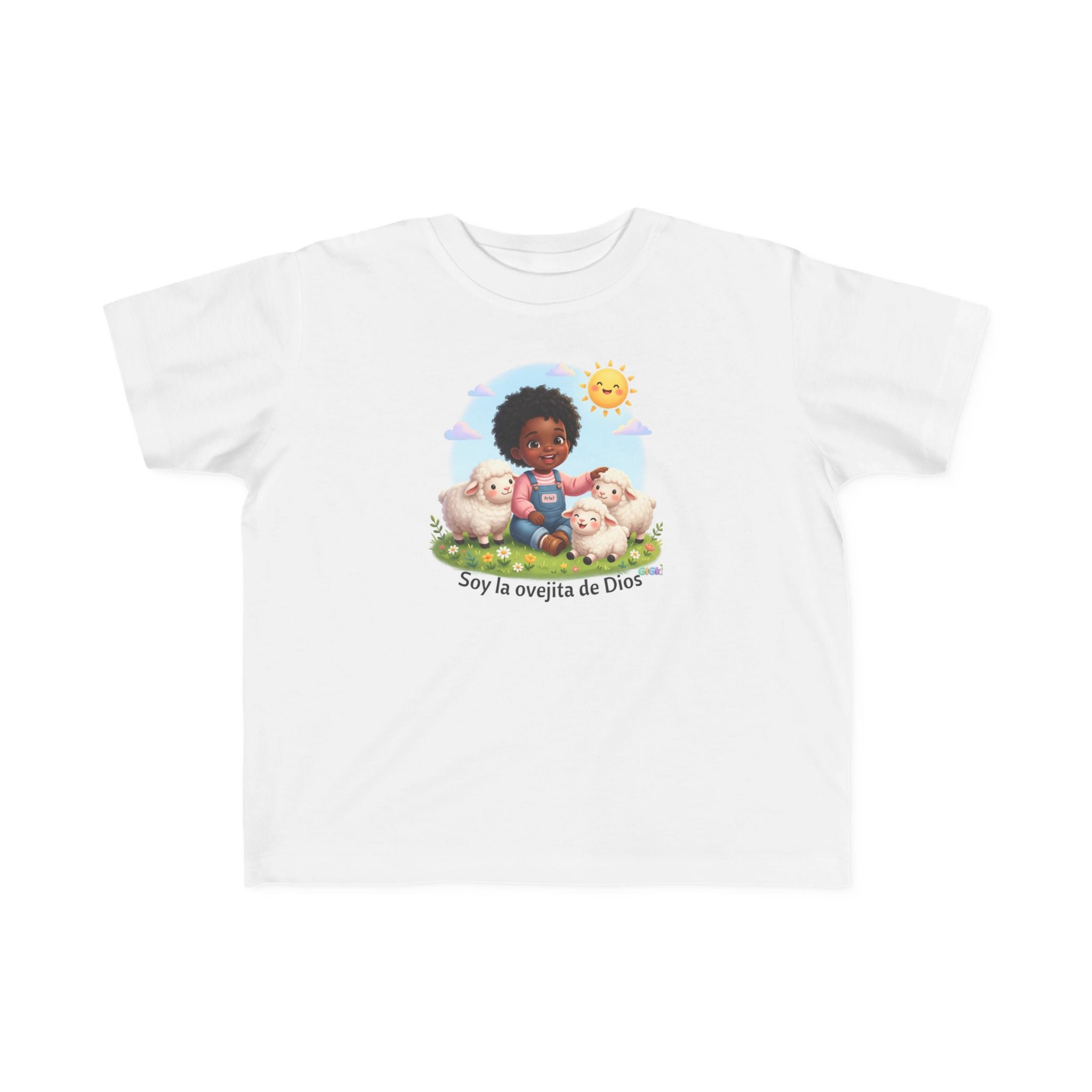 Growing in God Kids Toddler Tee — "Soy la ovejita de Dios" Faith Shirt