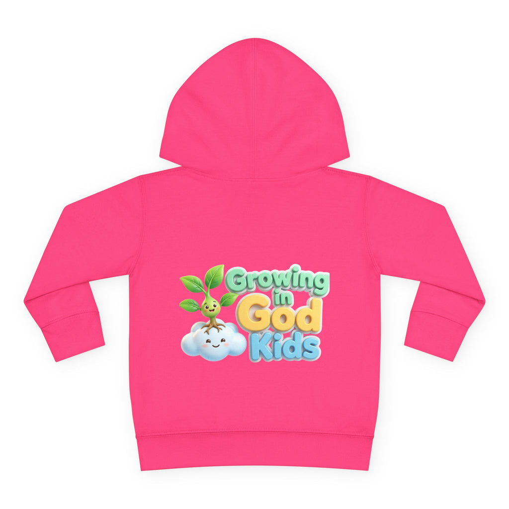 Toddler Hoodie — "Growing in God Kids" Christian Pullover for Babies & Toddlers