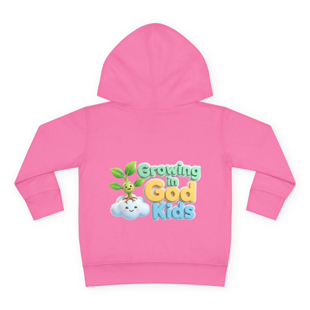 Toddler Hoodie — "Growing in God Kids" Christian Pullover for Babies & Toddlers