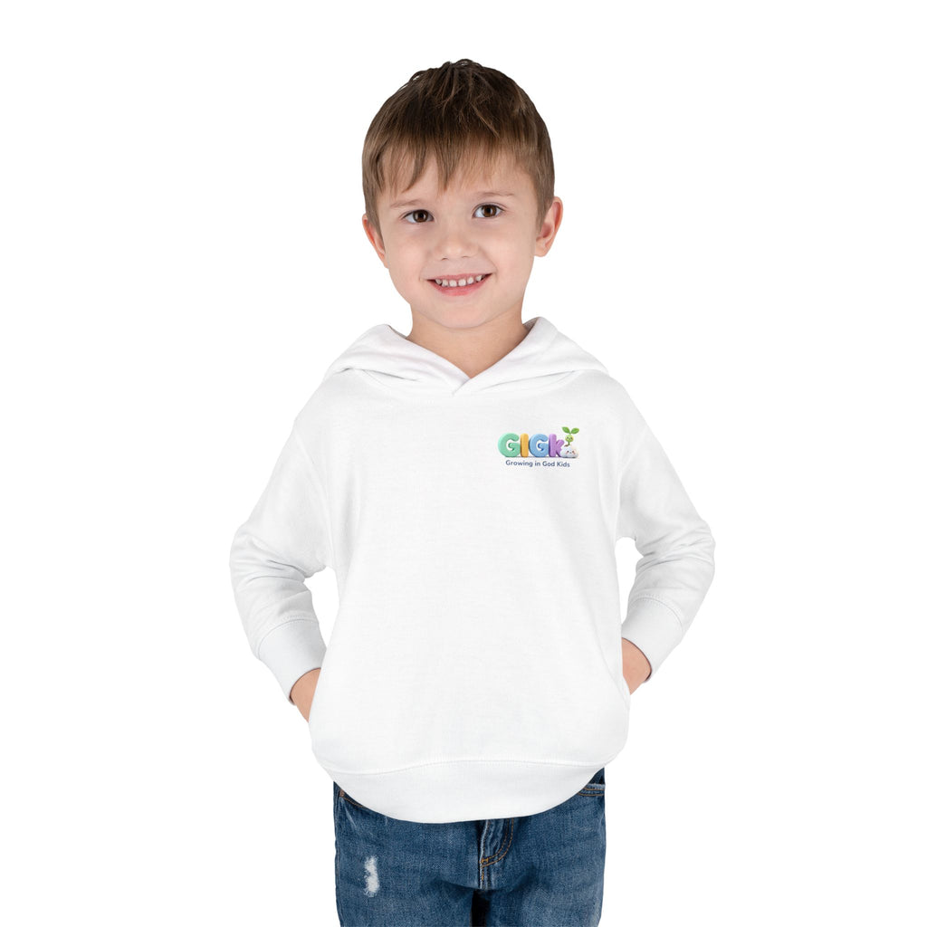 Toddler Hoodie — "¡Pequeña y Fuerte!" Superhero Girl Pullover