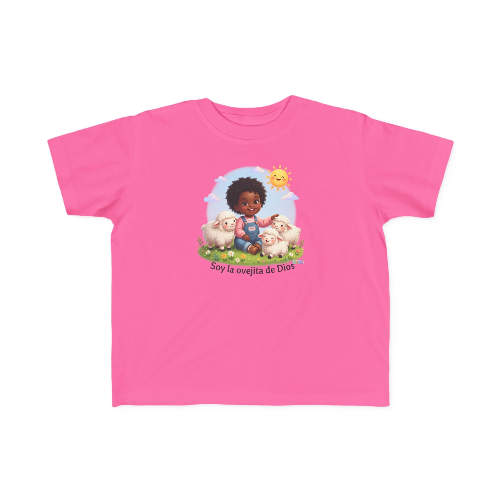 Growing in God Kids Toddler Tee — "Soy la ovejita de Dios" Faith Shirt