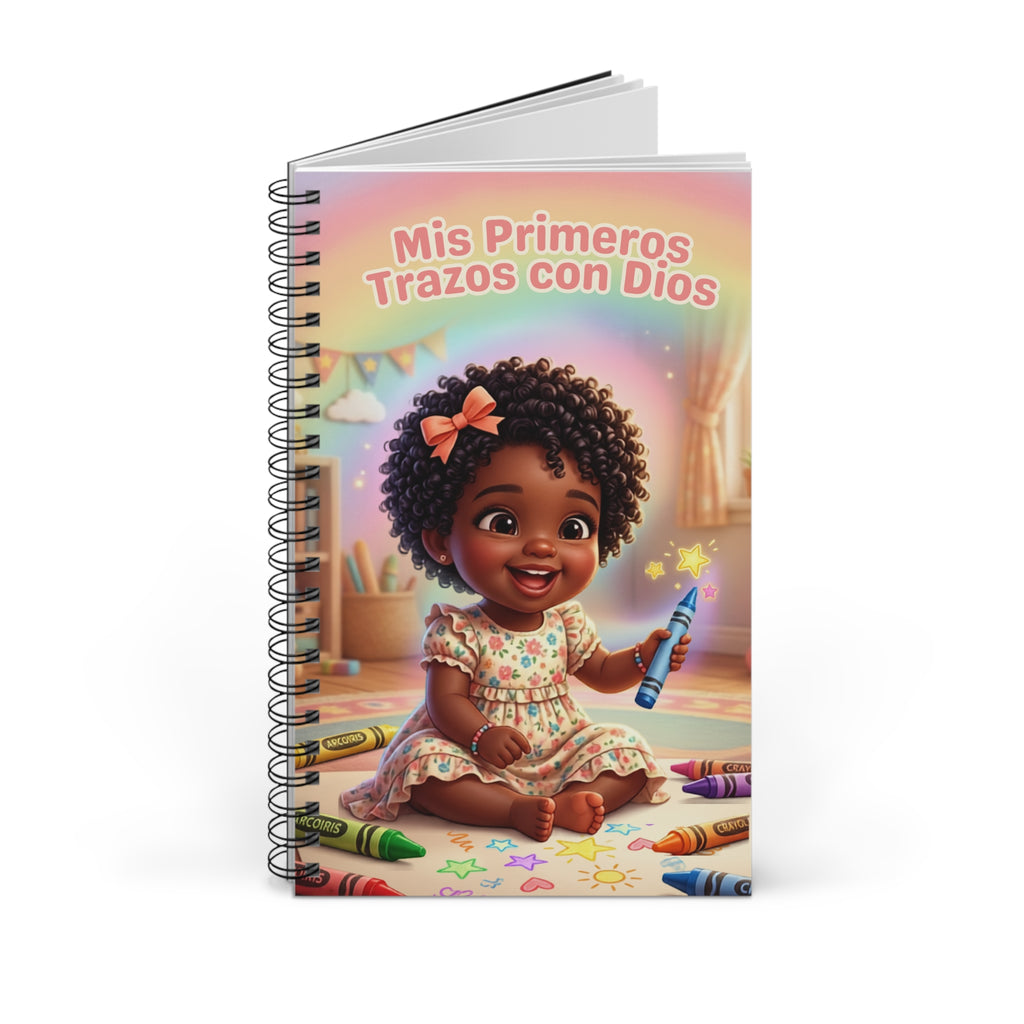 Spiral Journal — "Mis Primeros Trazos con Dios" Christian Baby Keepsake