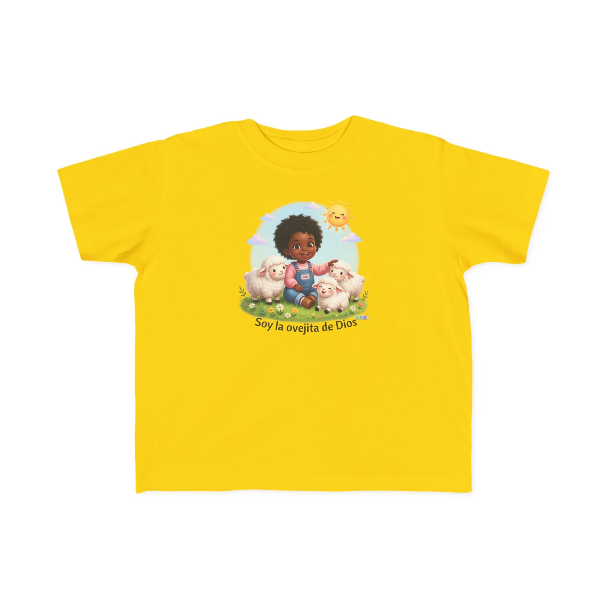 Growing in God Kids Toddler Tee — "Soy la ovejita de Dios" Faith Shirt