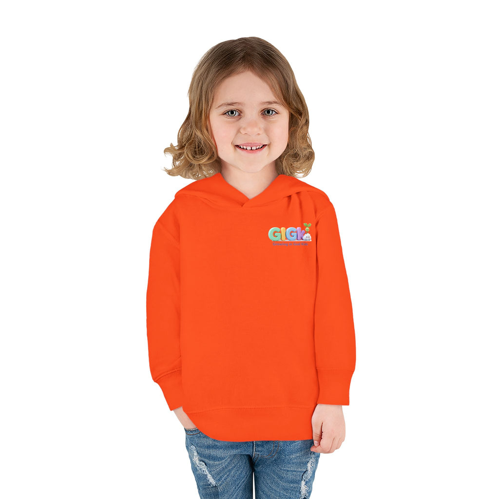 Toddler Hoodie — "¡Pequeña y Fuerte!" Superhero Girl Pullover