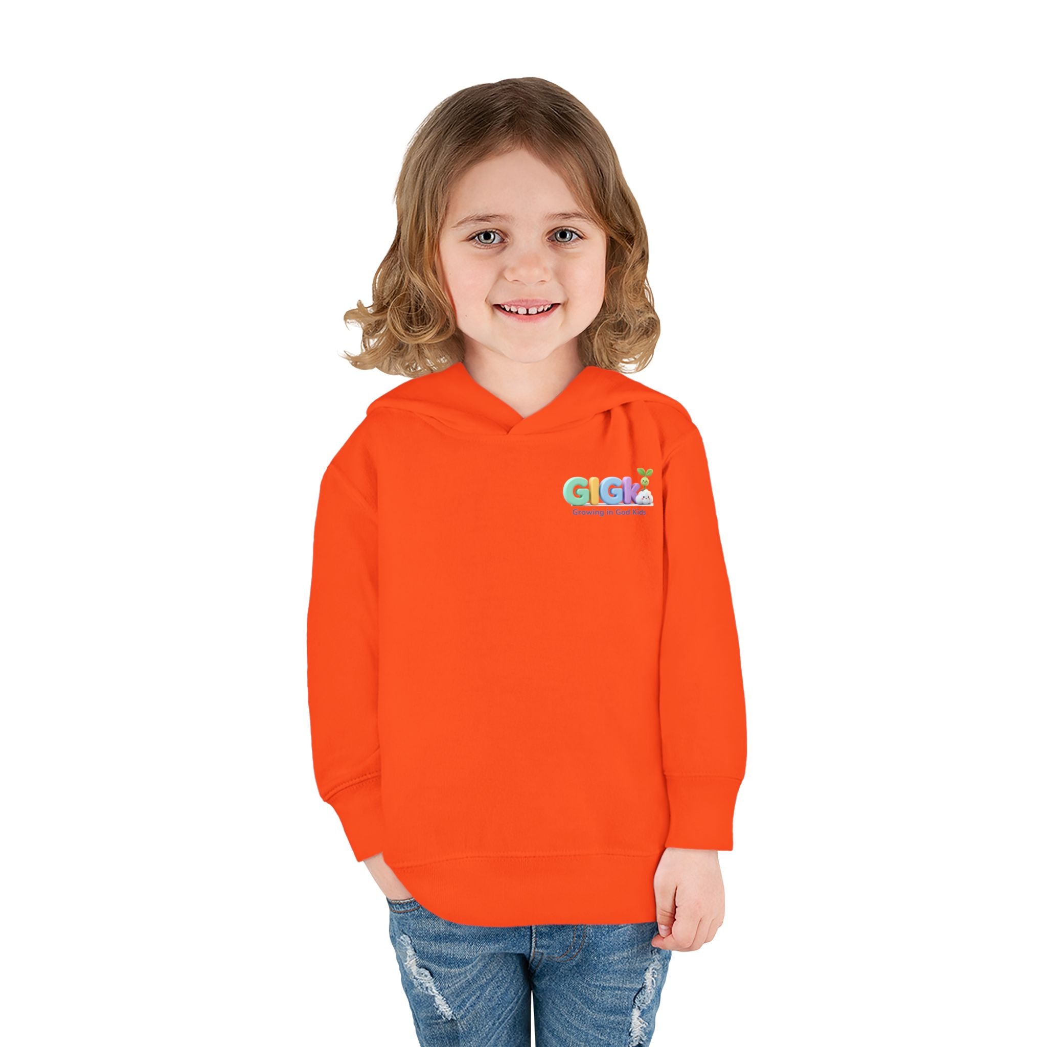Toddler Hoodie — "¡Pequeña y Fuerte!" Superhero Girl Pullover