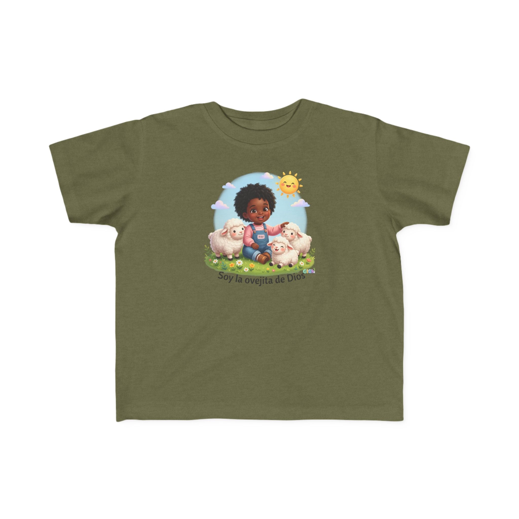 Growing in God Kids Toddler Tee — "Soy la ovejita de Dios" Faith Shirt