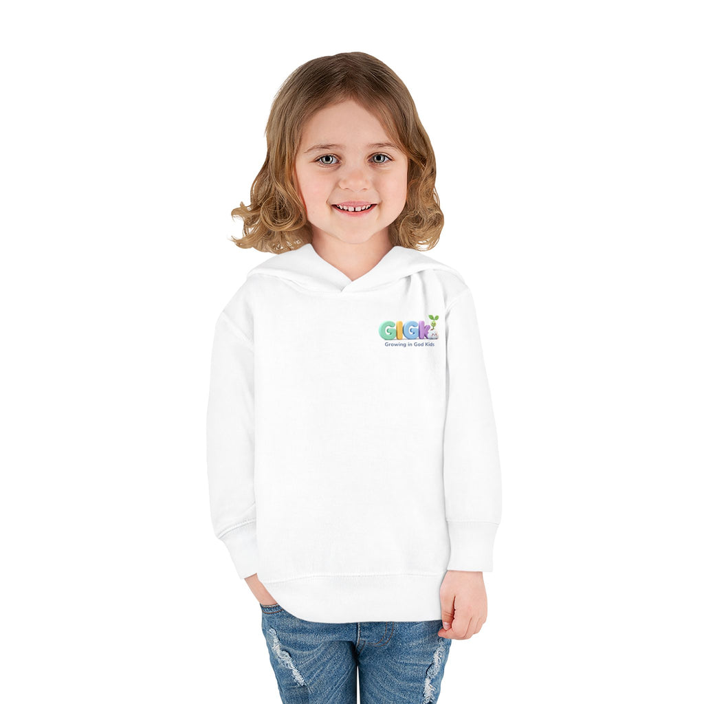 Toddler Hoodie — "¡Pequeña y Fuerte!" Superhero Girl Pullover