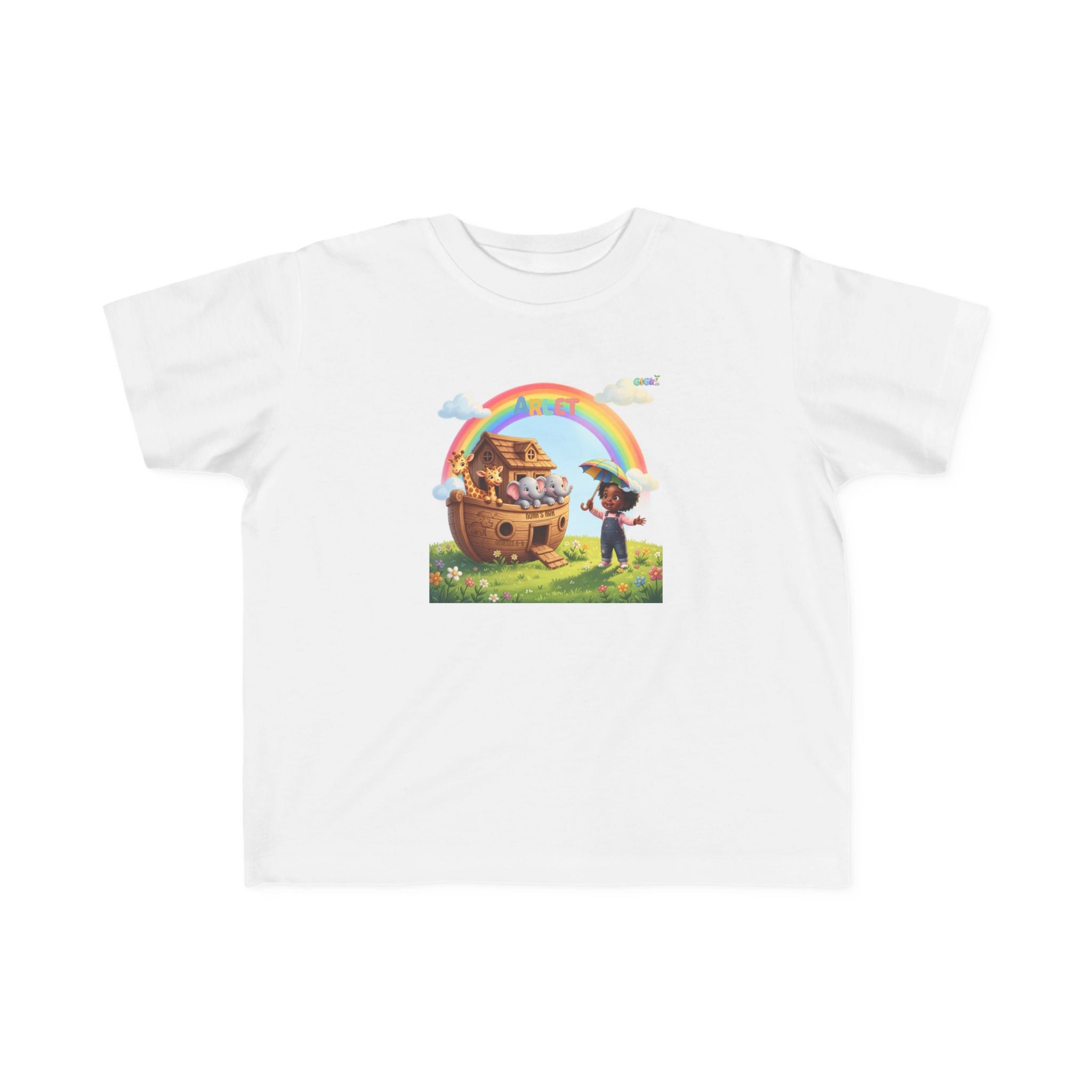 Noah’s Ark Rainbow Toddler Tee — Cute Animal Ark Graphic T-Shirt