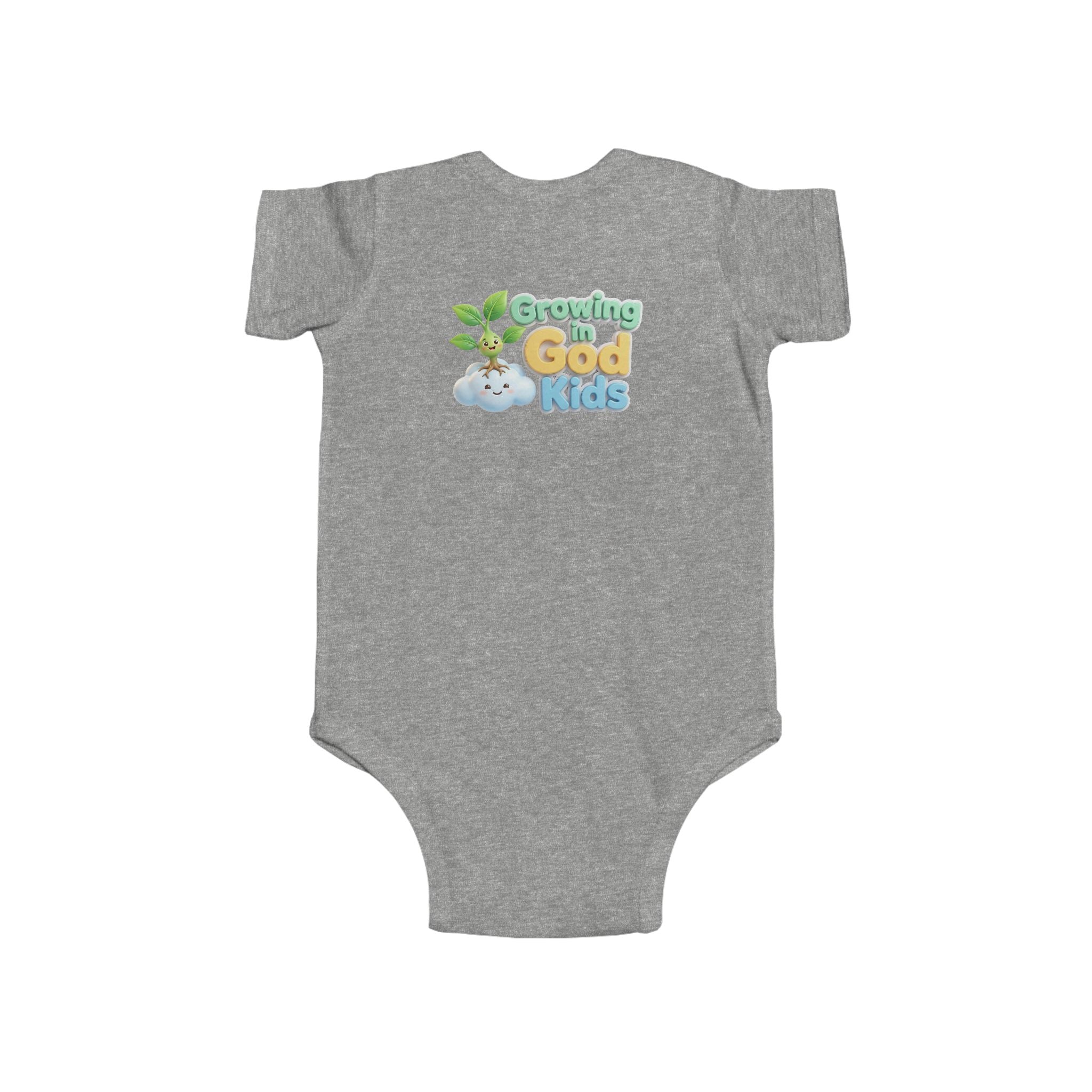 Baby Bodysuit – "Growing Like a God Kid" Cute Moon & Stars Nursery Onesie
