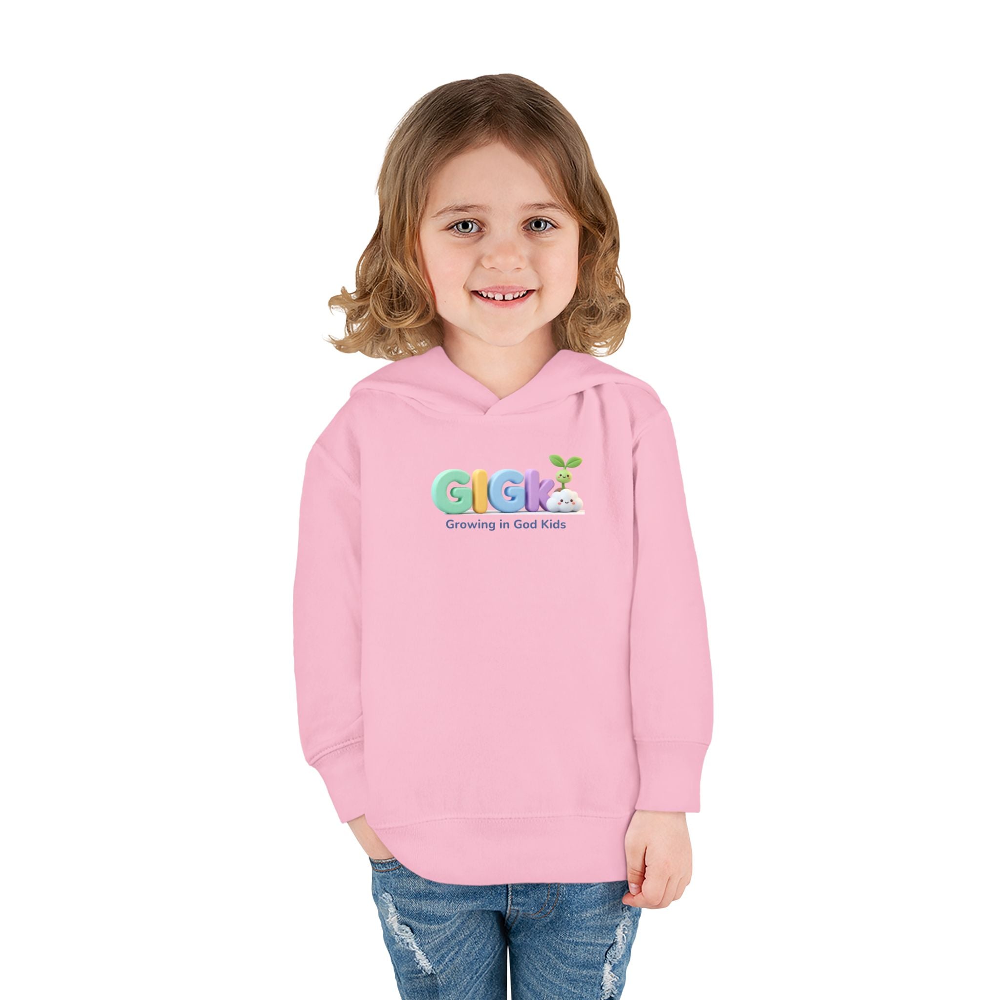 Toddler Hoodie — "Creciendo en Dios" Religious Pullover for Kids (Galatians 6:9)