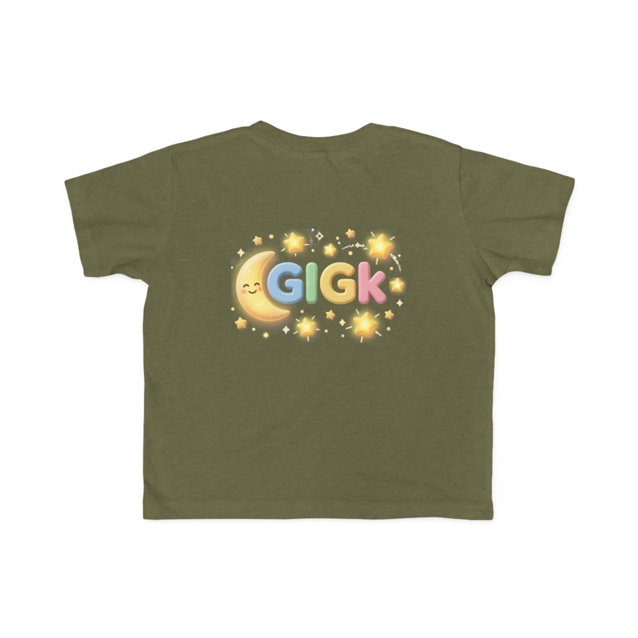 Toddler Tee — Pastel Moon & Stars "Gigk" Graphic