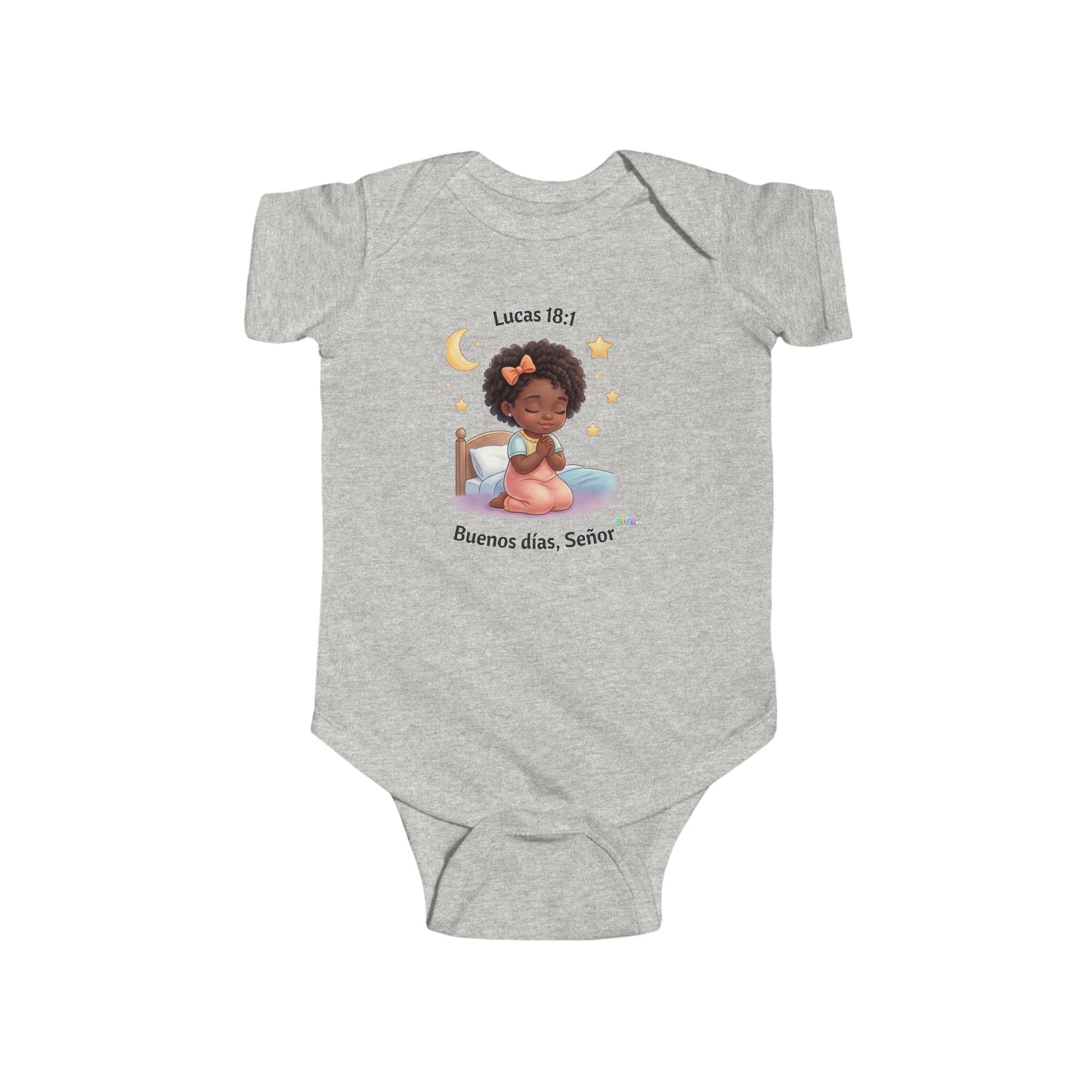 Growing God Kids Infant Bodysuit — "Buenos días, Señor" Faith Baby Onesie