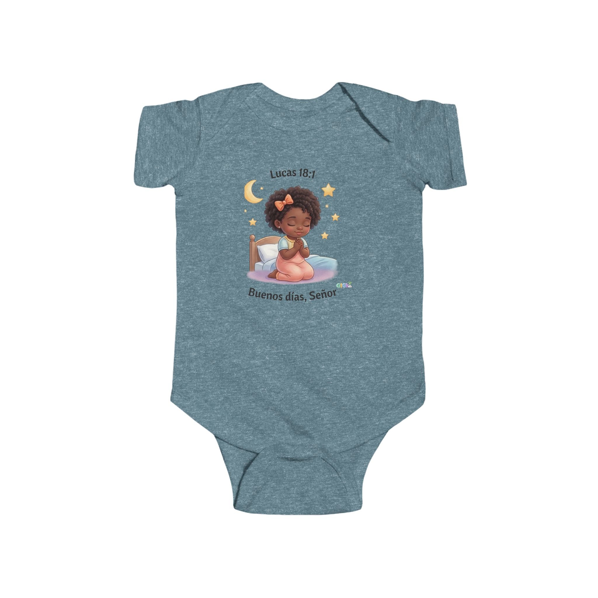 Growing God Kids Infant Bodysuit — "Buenos días, Señor" Faith Baby Onesie