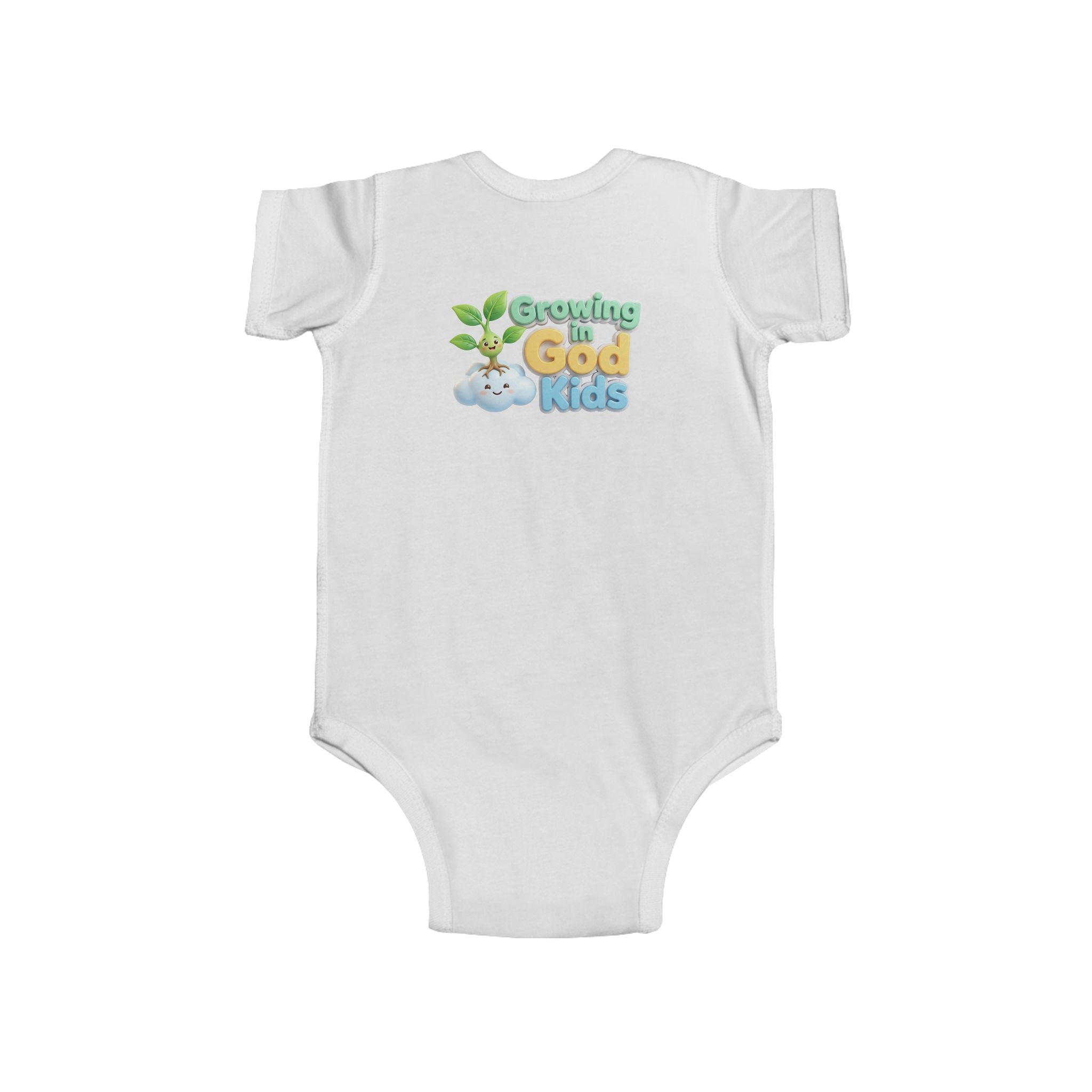 Baby Bodysuit – "Growing Like a God Kid" Cute Moon & Stars Nursery Onesie