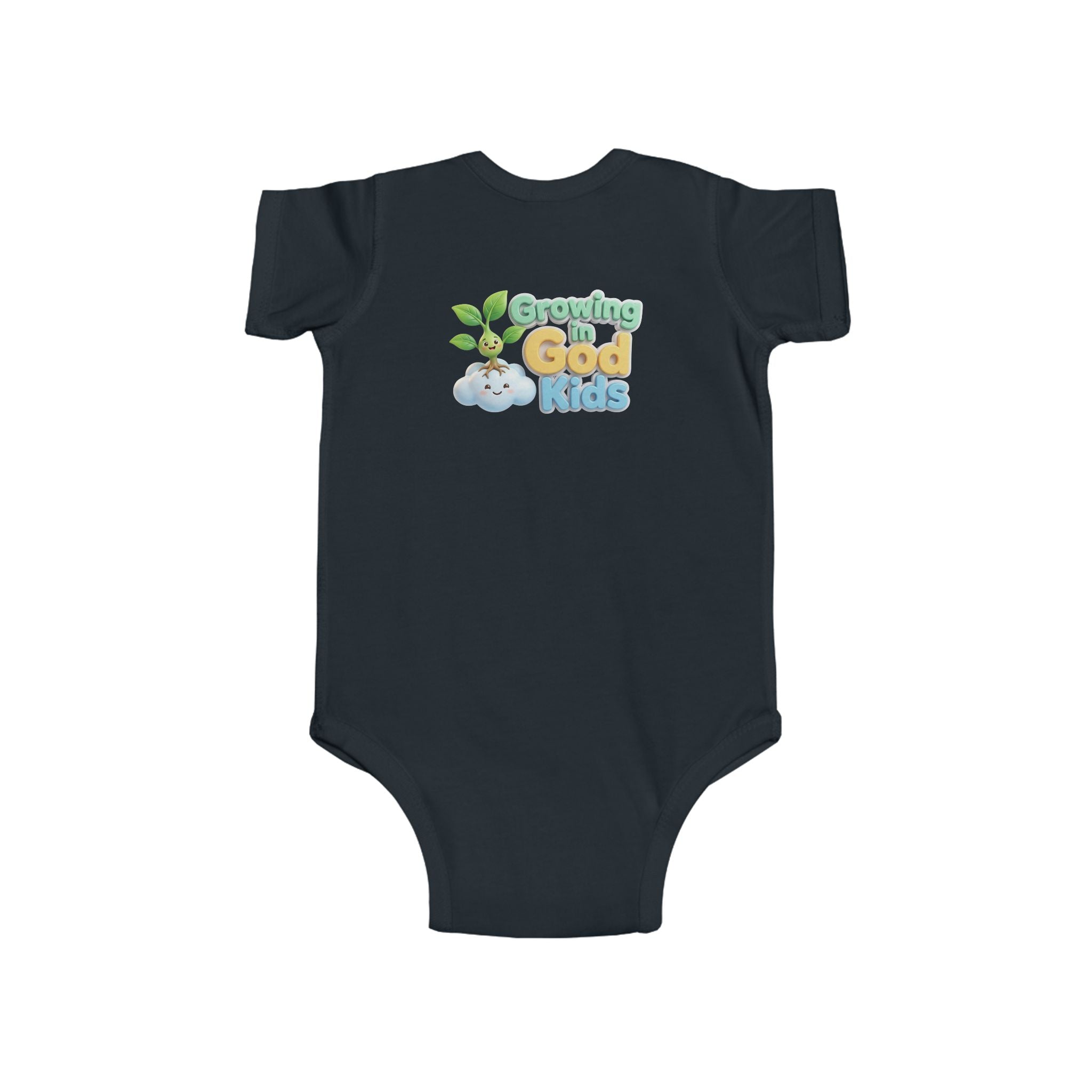 Baby Bodysuit – "Growing Like a God Kid" Cute Moon & Stars Nursery Onesie