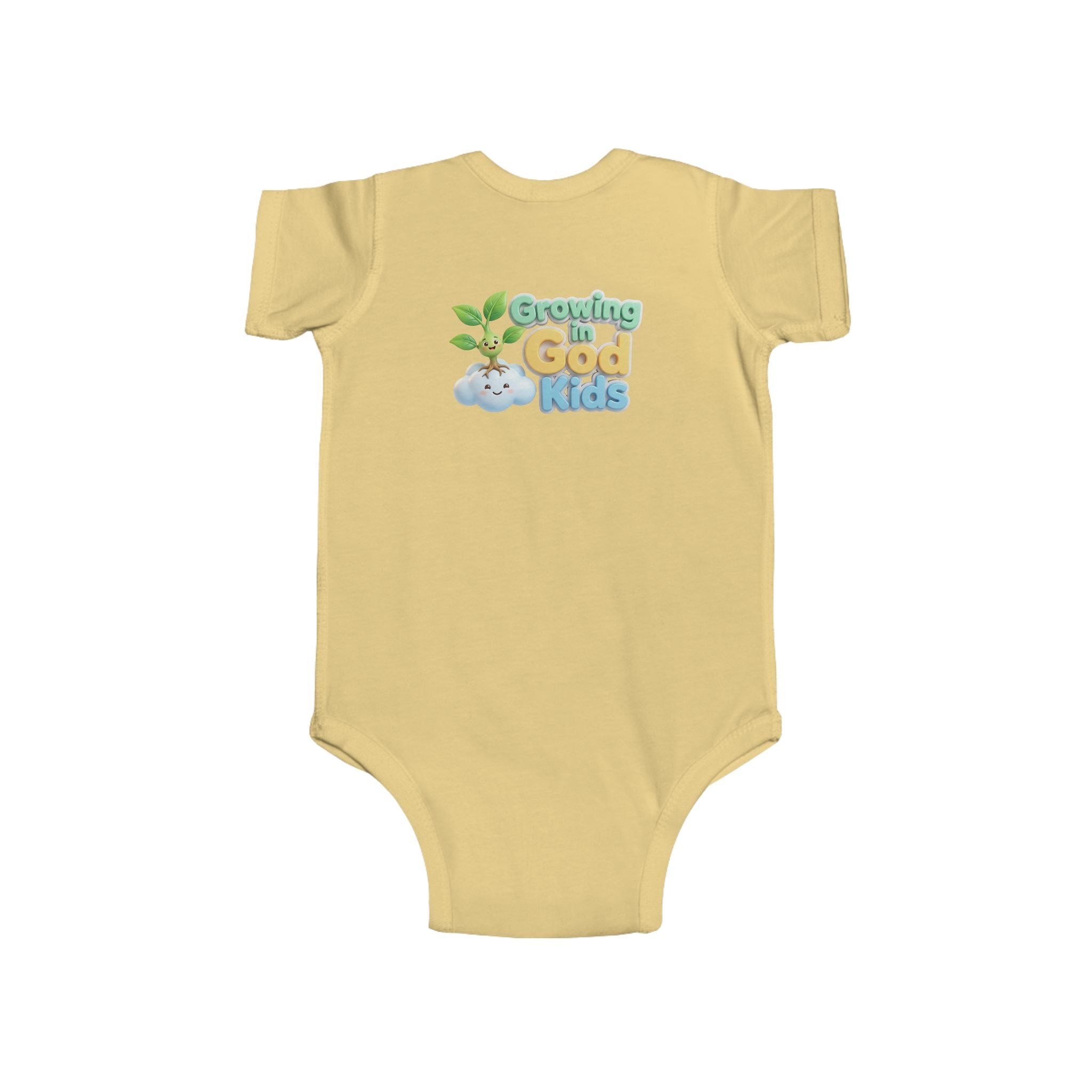 Baby Bodysuit – "Growing Like a God Kid" Cute Moon & Stars Nursery Onesie