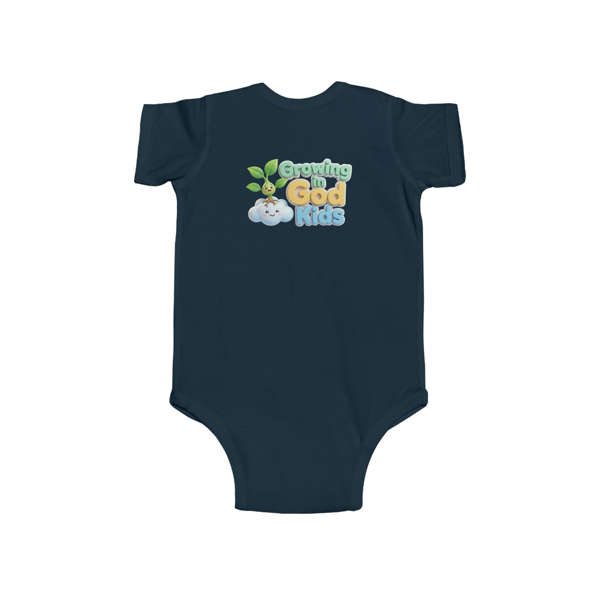 Baby Bodysuit – "Growing Like a God Kid" Cute Moon & Stars Nursery Onesie
