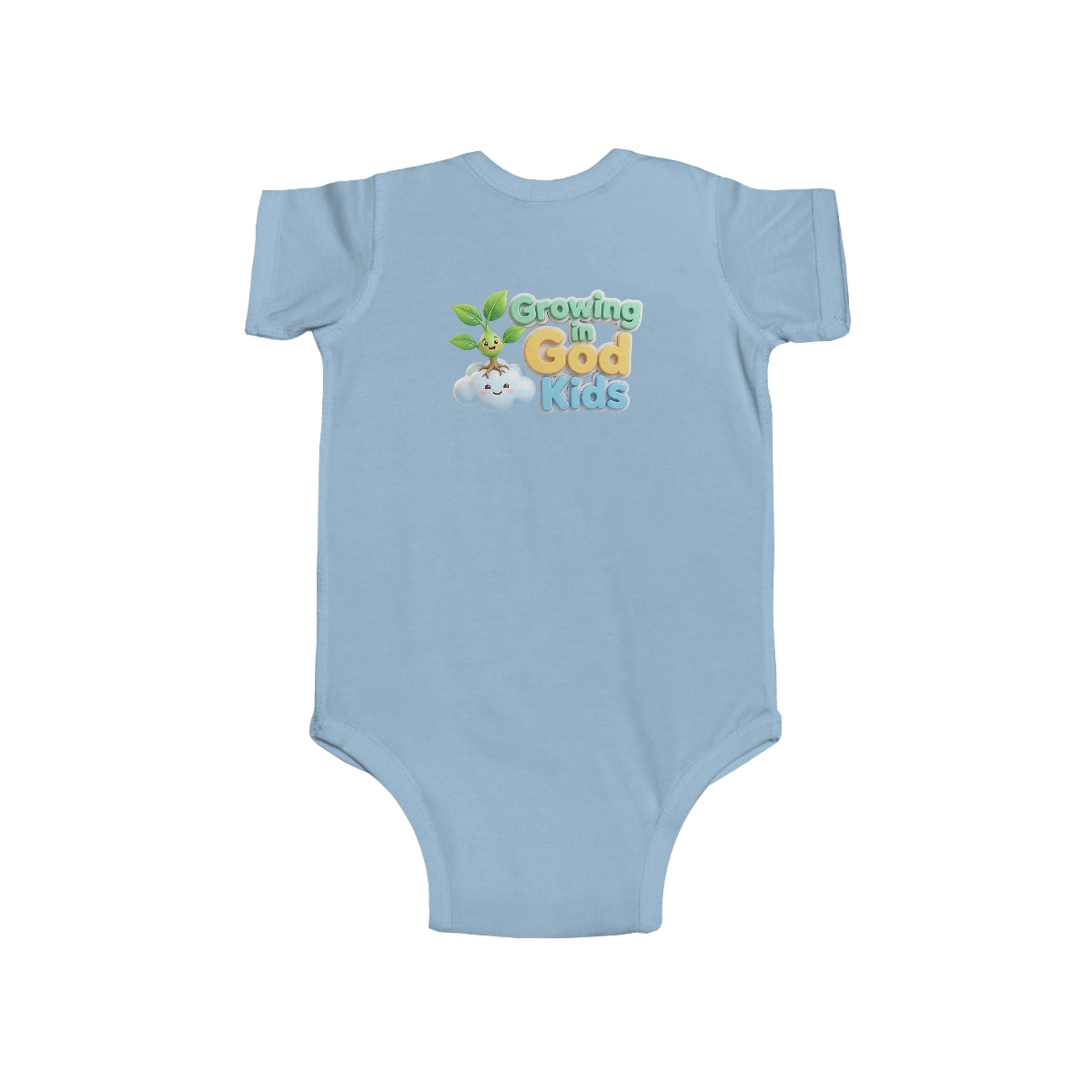 Baby Bodysuit – "Growing Like a God Kid" Cute Moon & Stars Nursery Onesie