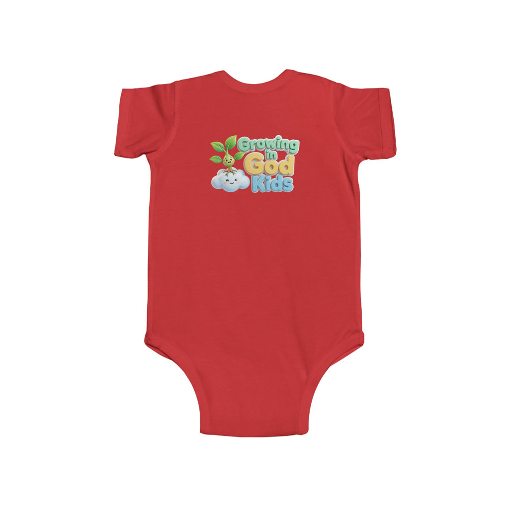 Baby Bodysuit – "Growing Like a God Kid" Cute Moon & Stars Nursery Onesie