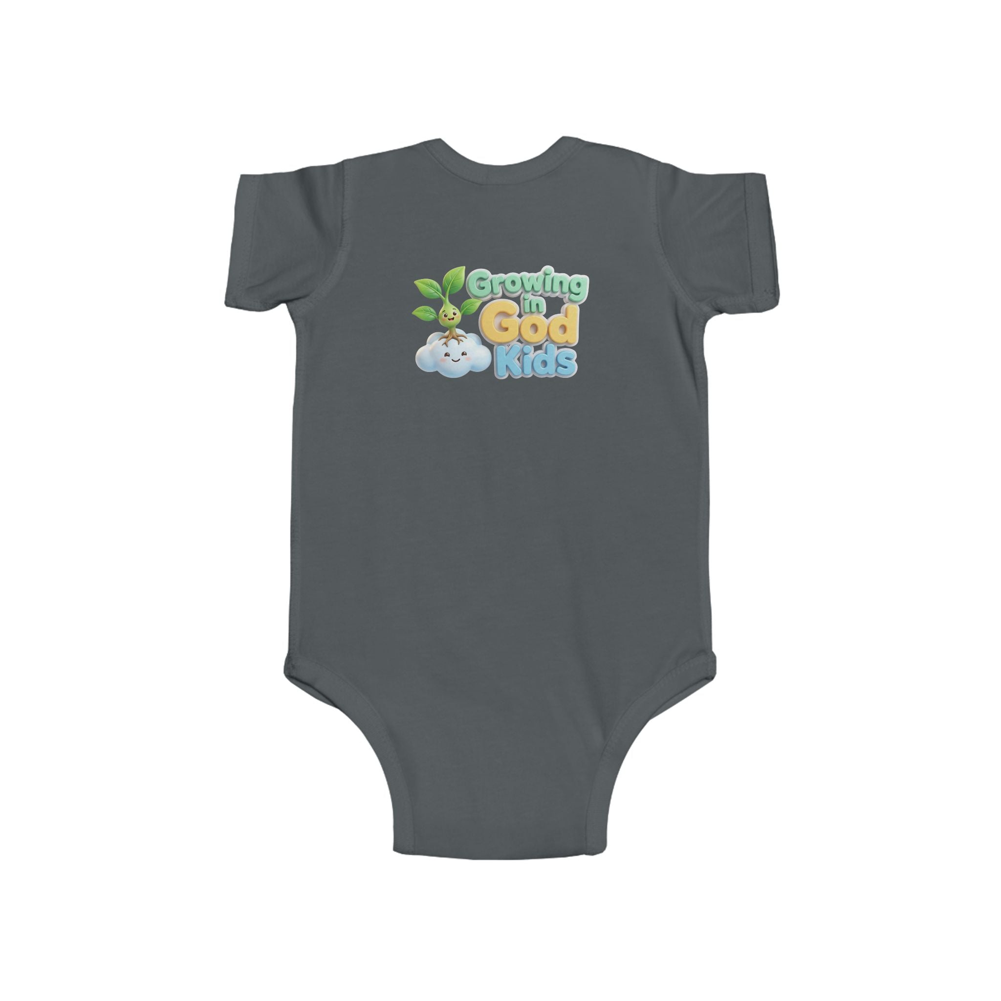 Baby Bodysuit – "Growing Like a God Kid" Cute Moon & Stars Nursery Onesie