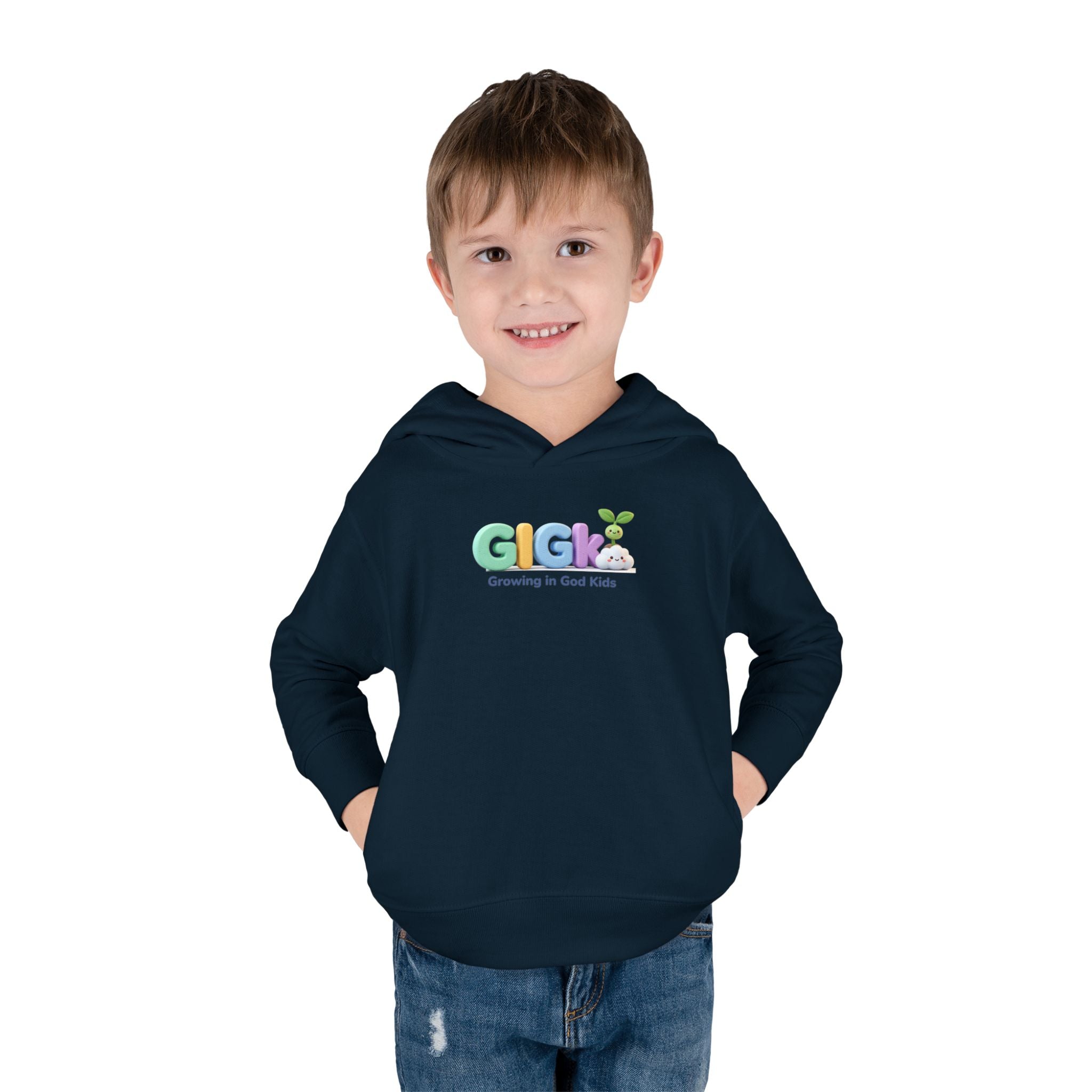 Toddler Hoodie — "Creciendo en Dios" Religious Pullover for Kids (Galatians 6:9)