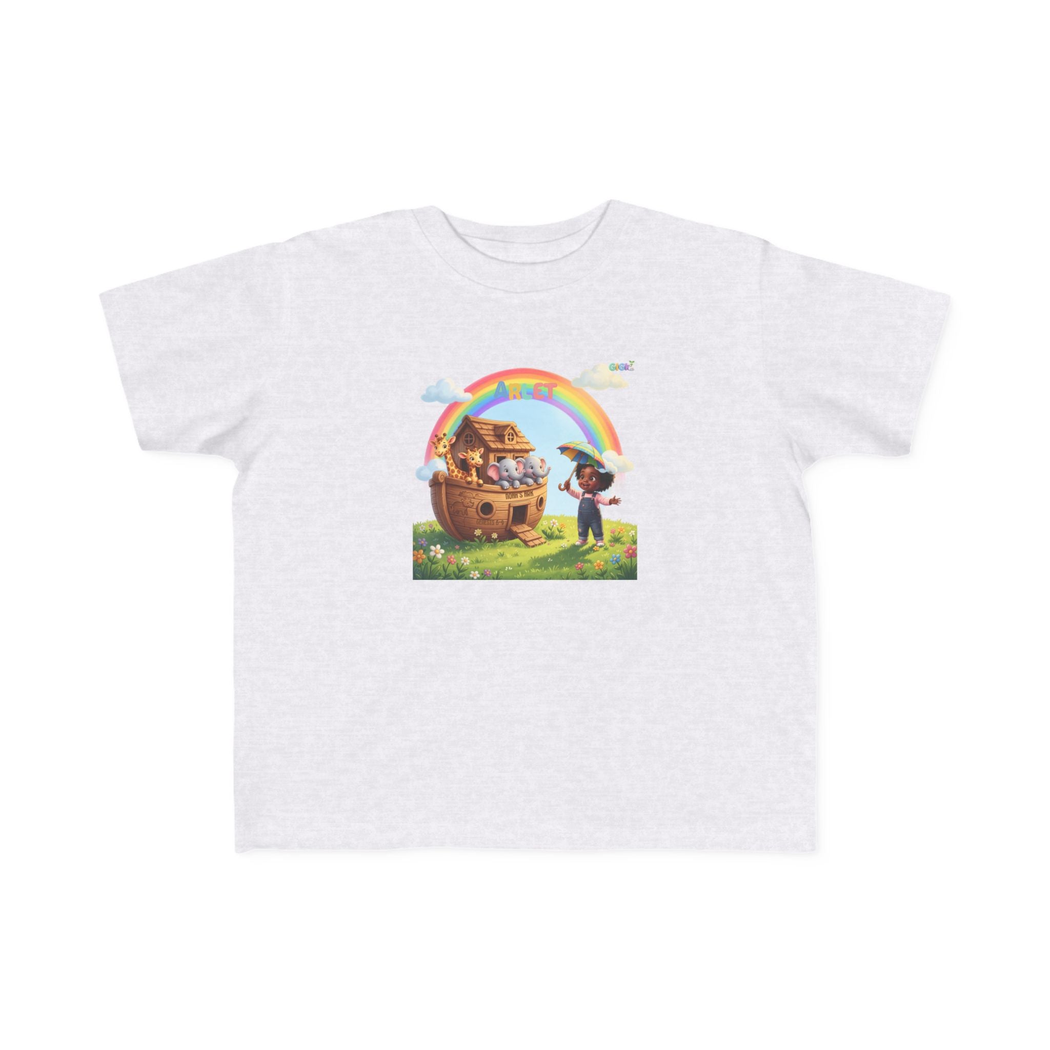 Noah’s Ark Rainbow Toddler Tee — Cute Animal Ark Graphic T-Shirt
